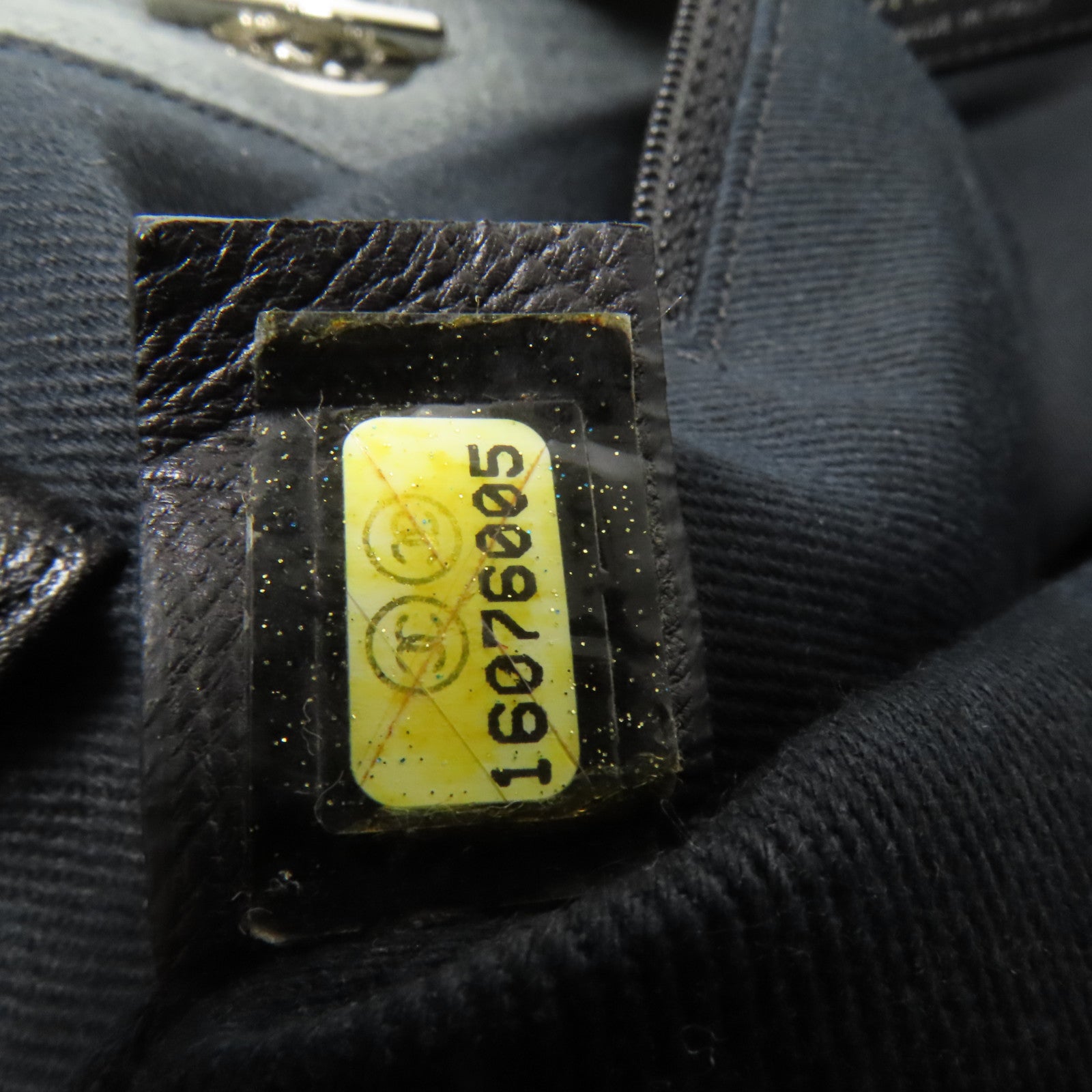 CHANEL 帆布Deauville Tote銀扣鏈帶手挽肩背兩用袋