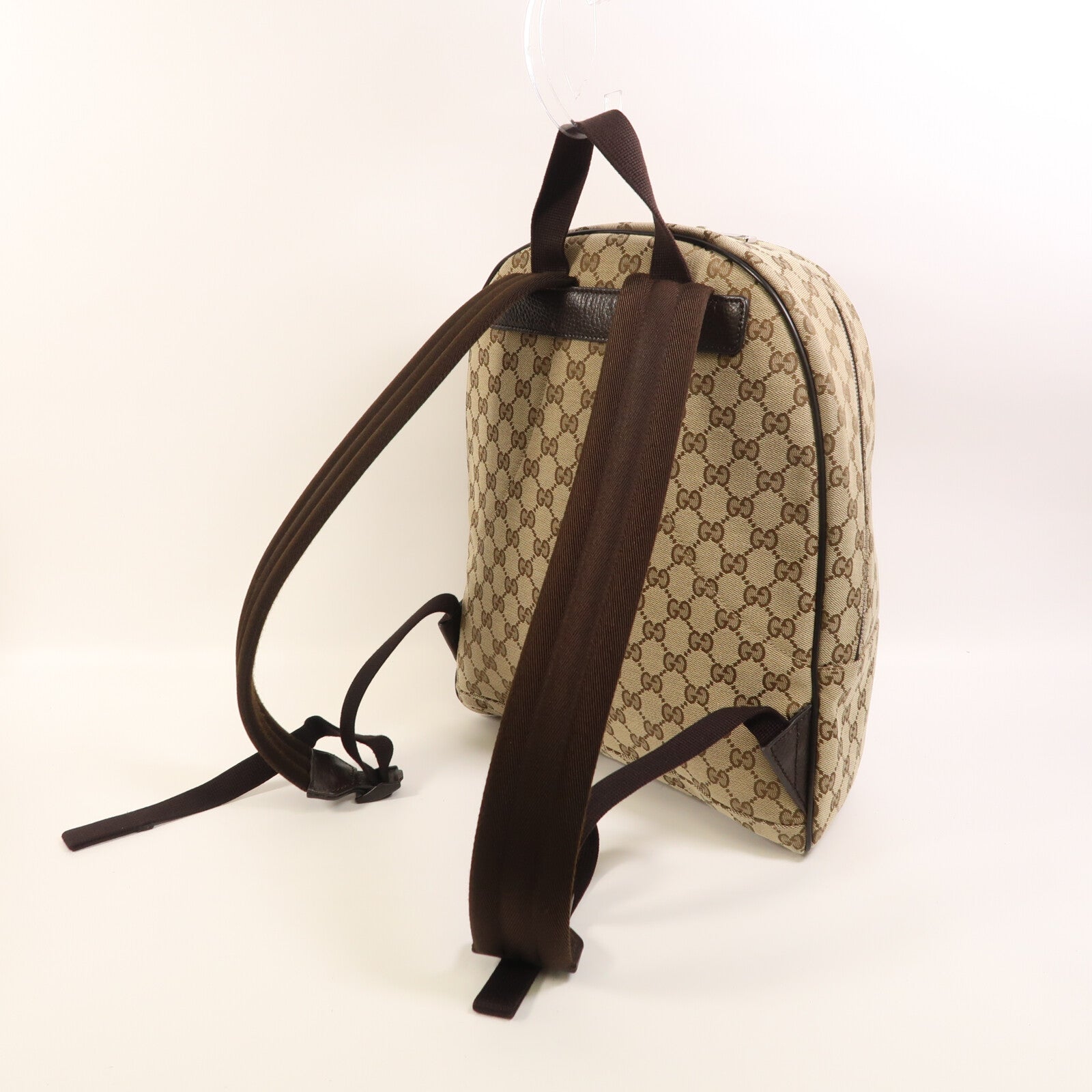 GUCCI 帆布Backpack銀扣背包