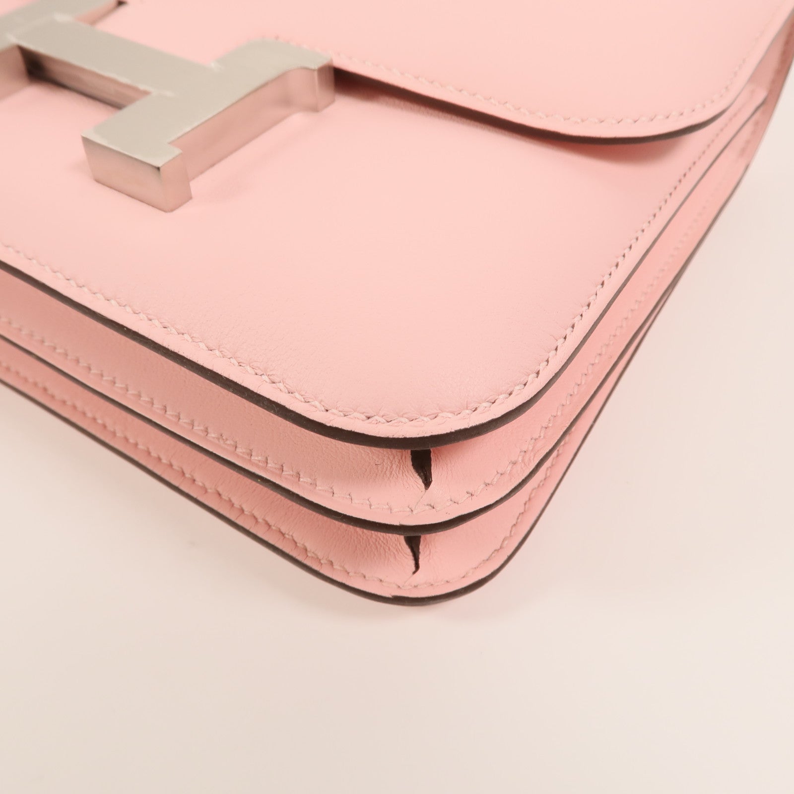 HERMES Swift皮革Constance Mini肩背袋Rose Sakura