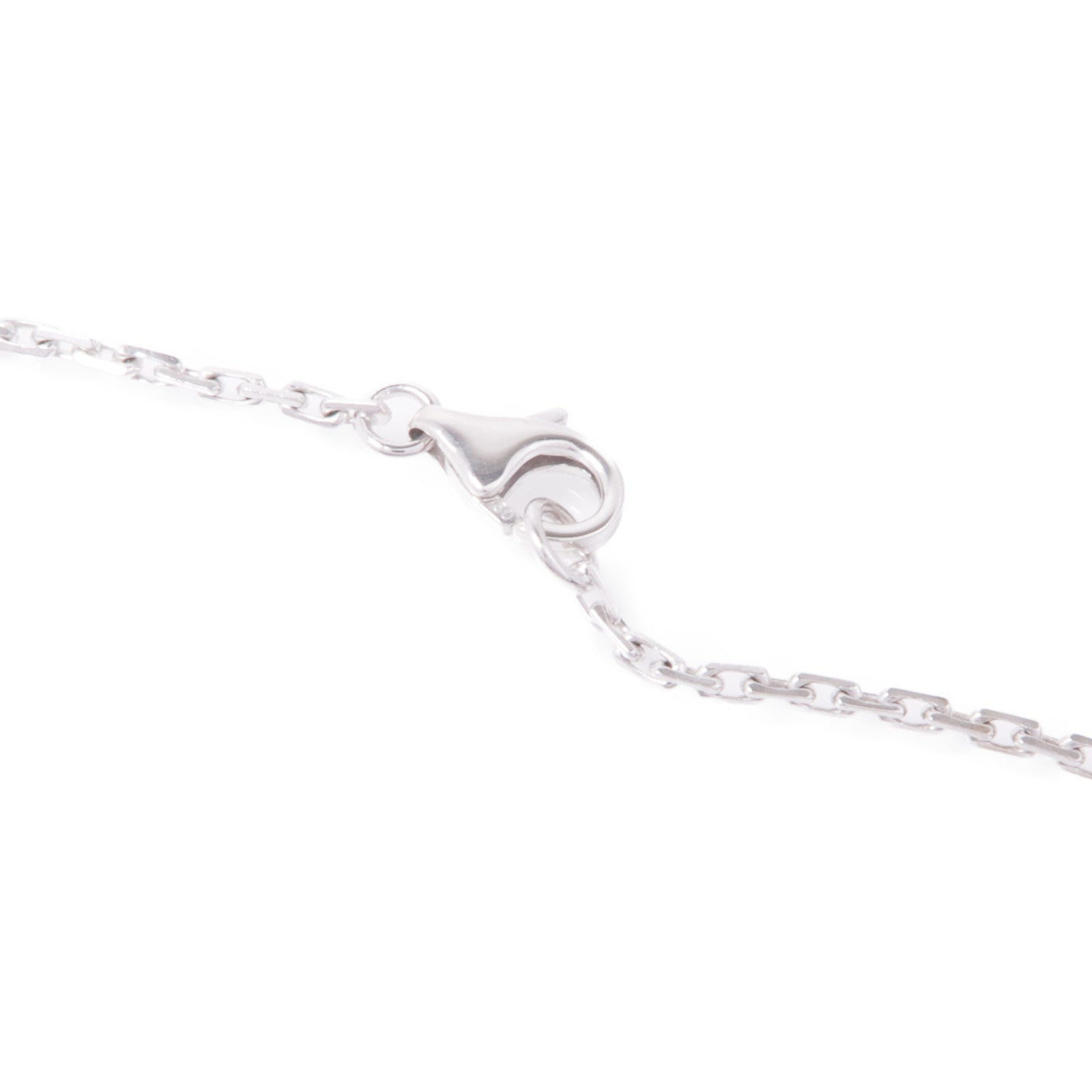 CARTIER 18K白金Love Necklace Semi Paved鑽石項鍊