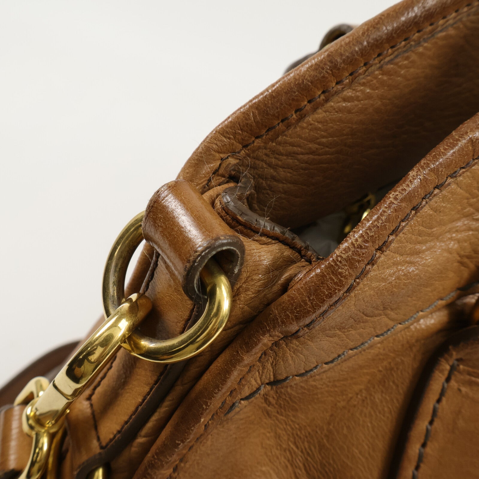 PRADA 鹿皮皮革Cervo Shine Bauletto手挽肩背兩用袋