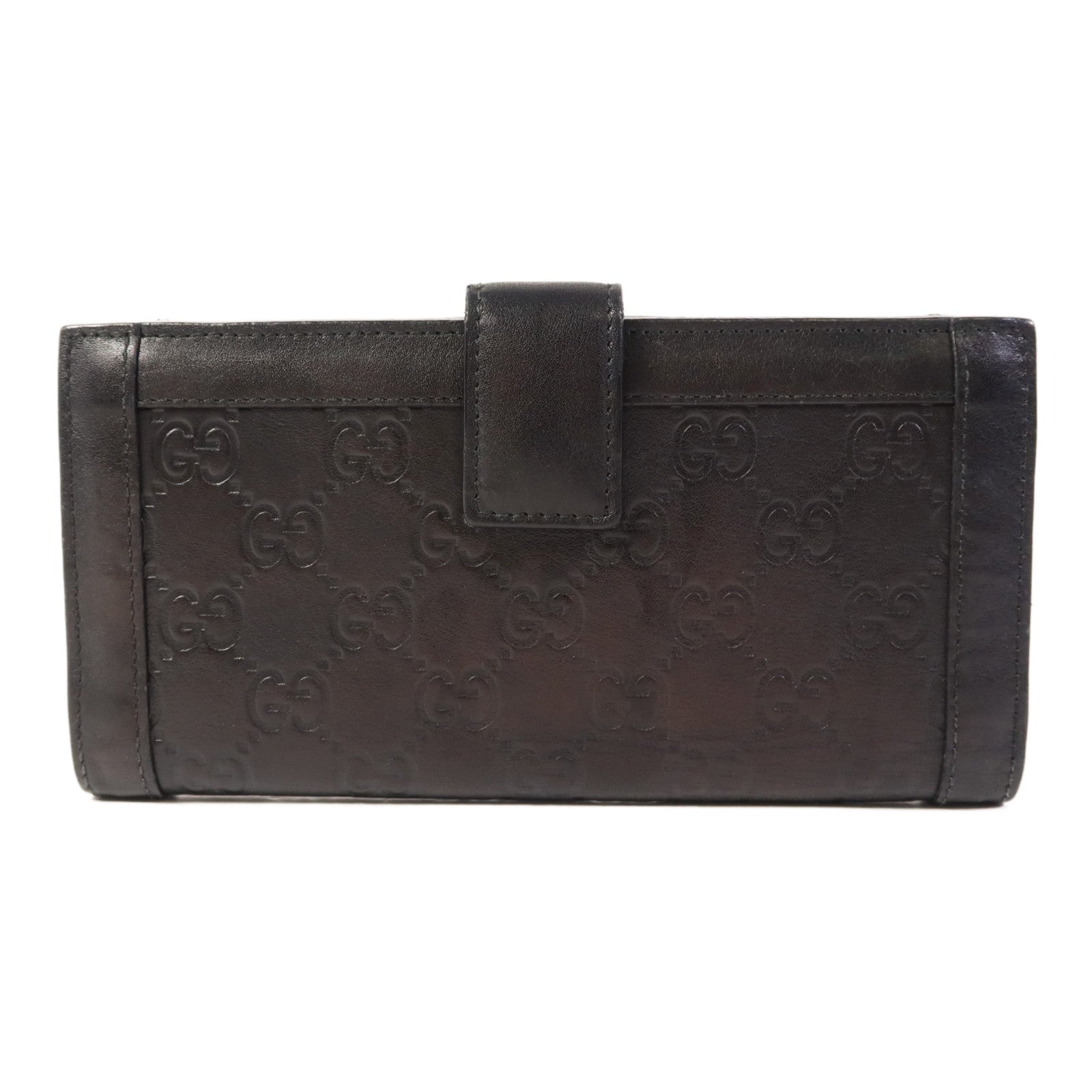 GUCCI 牛皮皮革Long Bifold Wallet銀扣長錢包