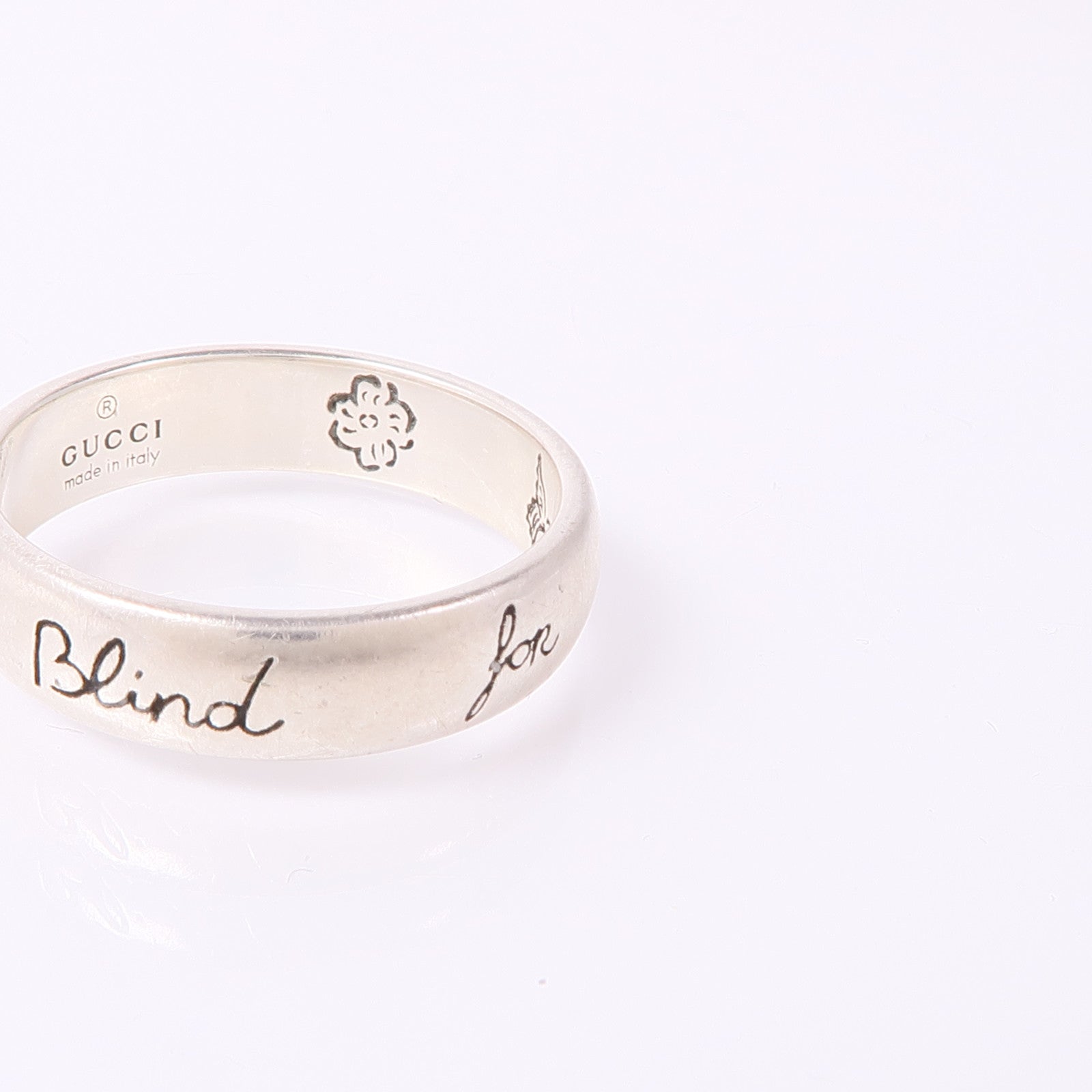 GUCCI 925純銀Blind For Love Ring戒指US#8