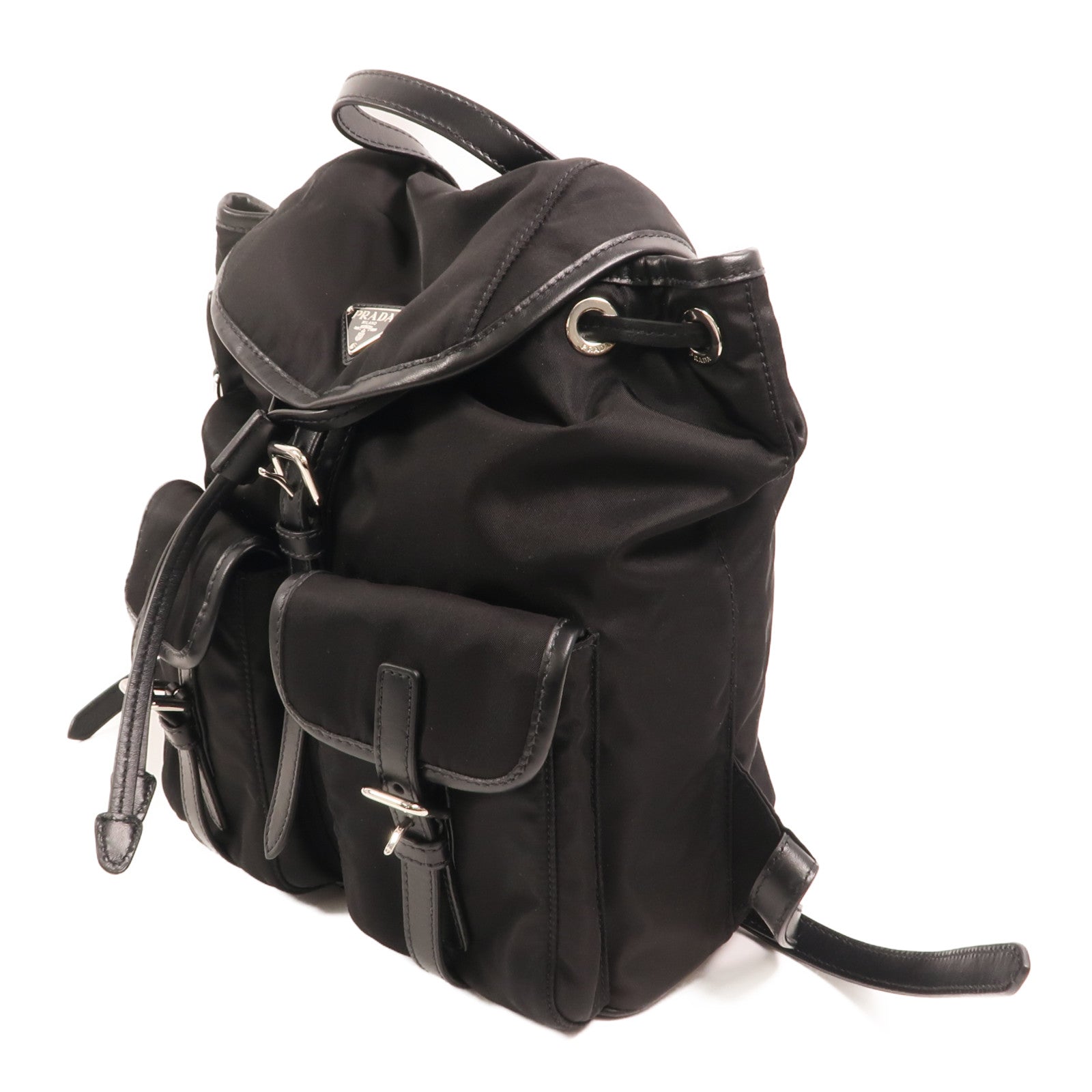 PRADA 尼龍Backpack銀扣背包