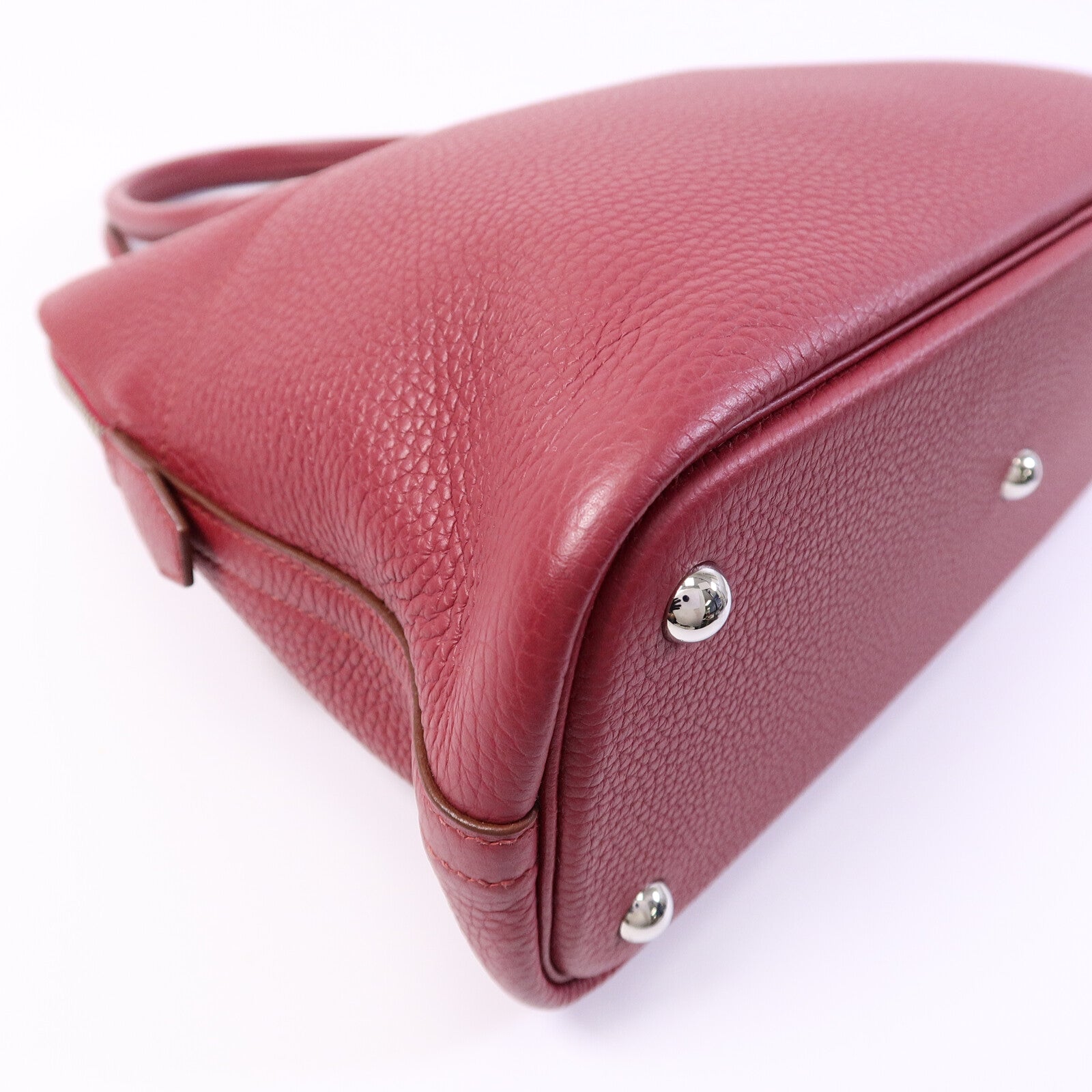 HERMES Clemence皮革Bolide 31手挽袋Rubis