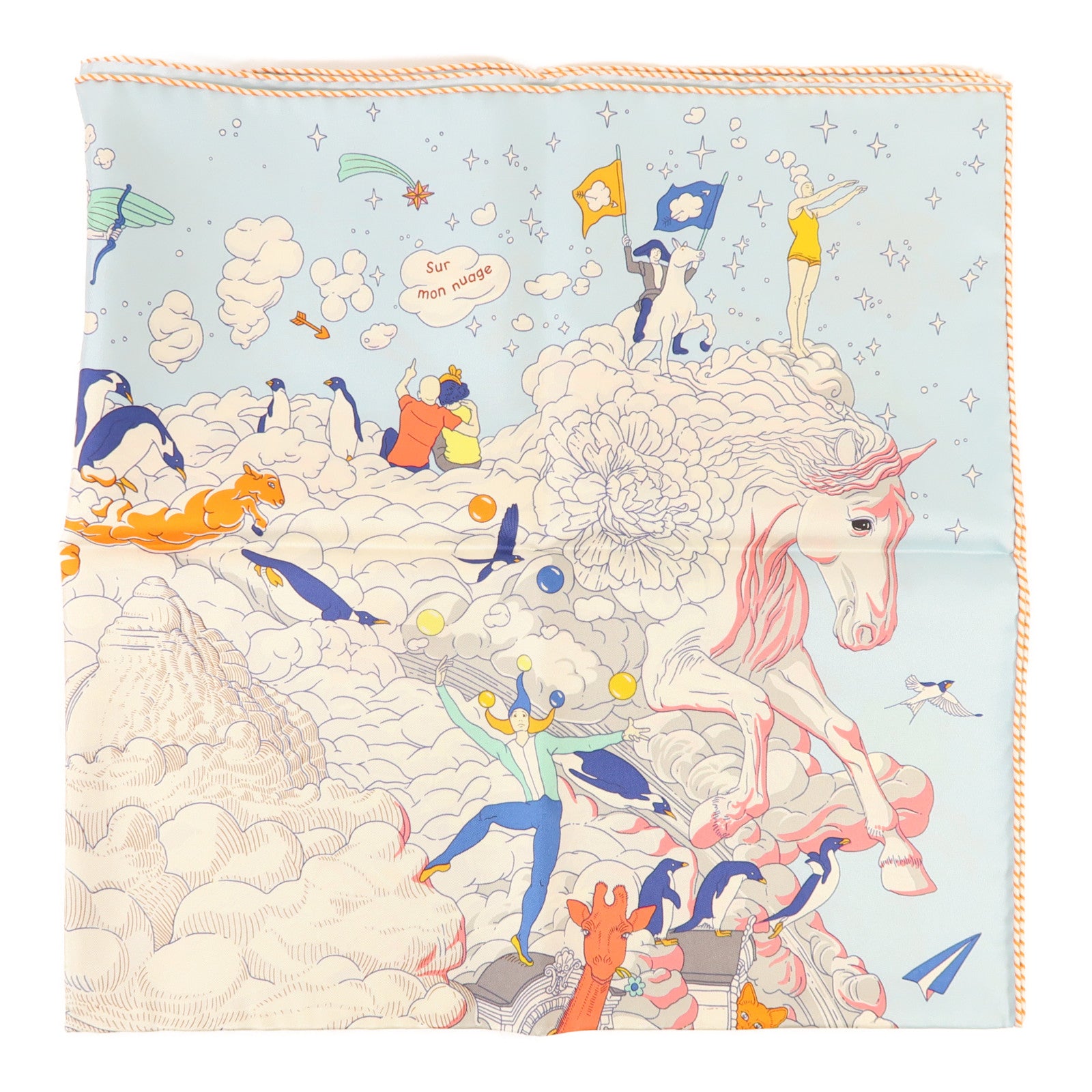 HERMES 絲質Scarf 90x90絲巾