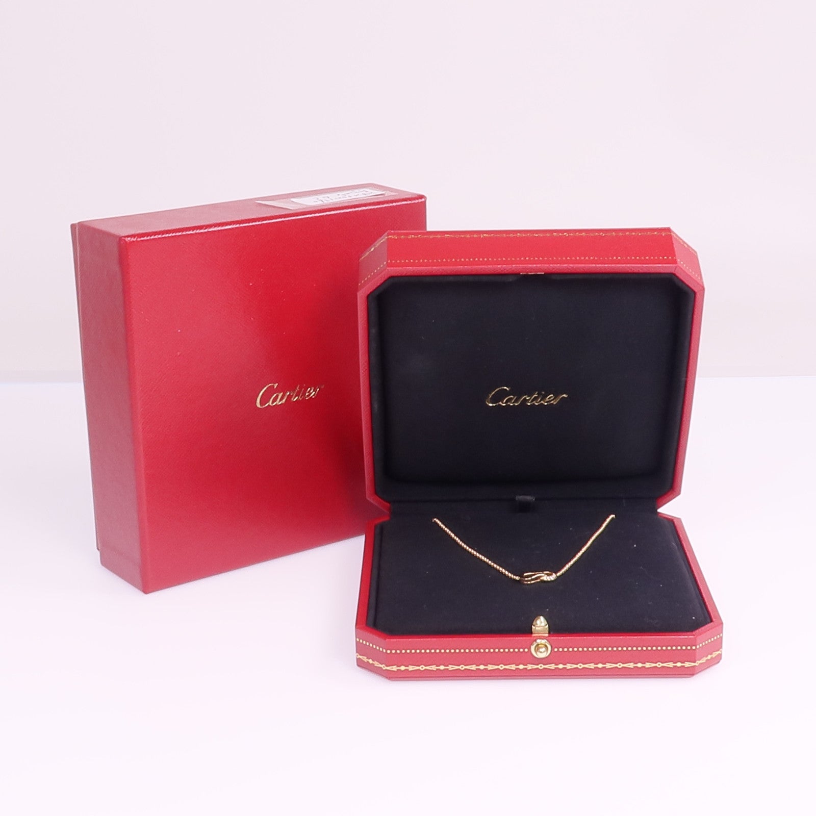 CARTIER 18K玫瑰金Agrafe Diamond Necklace鑽石項鍊