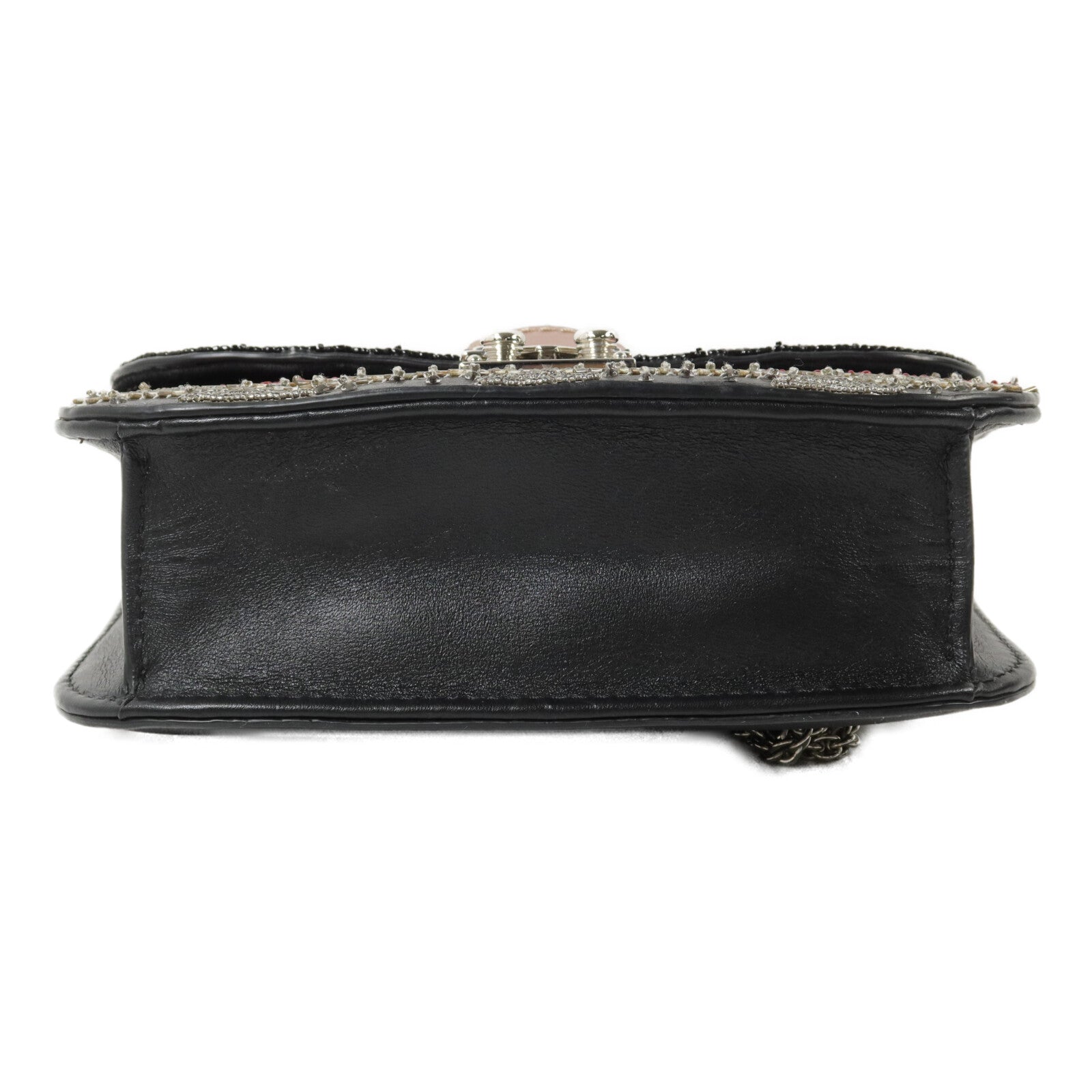 Valentino 牛皮皮革Rockstud Glam Lock Flap Bag鏈帶肩背袋