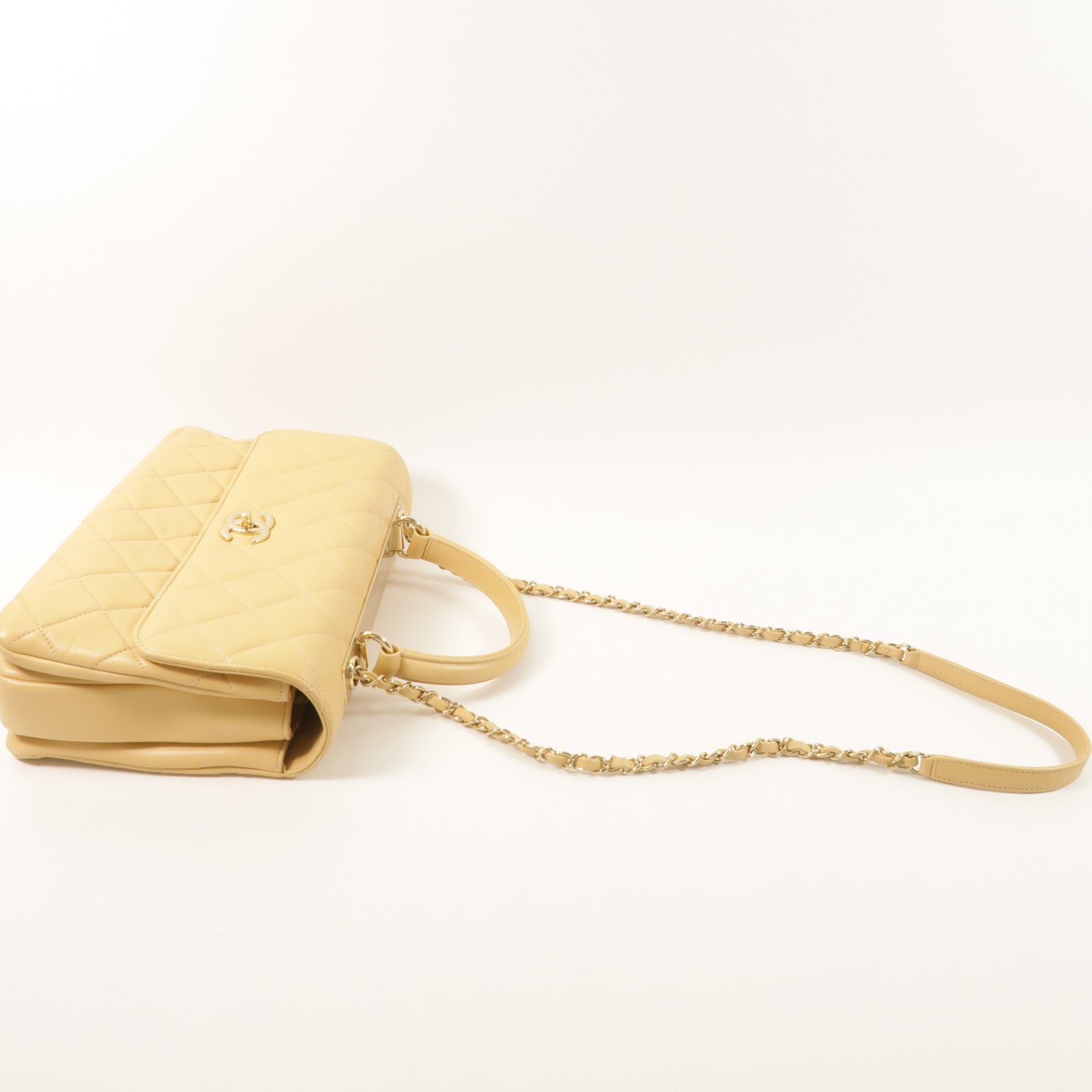 CHANEL 羊皮皮革Trendy CC Bag金扣手挽肩背兩用袋