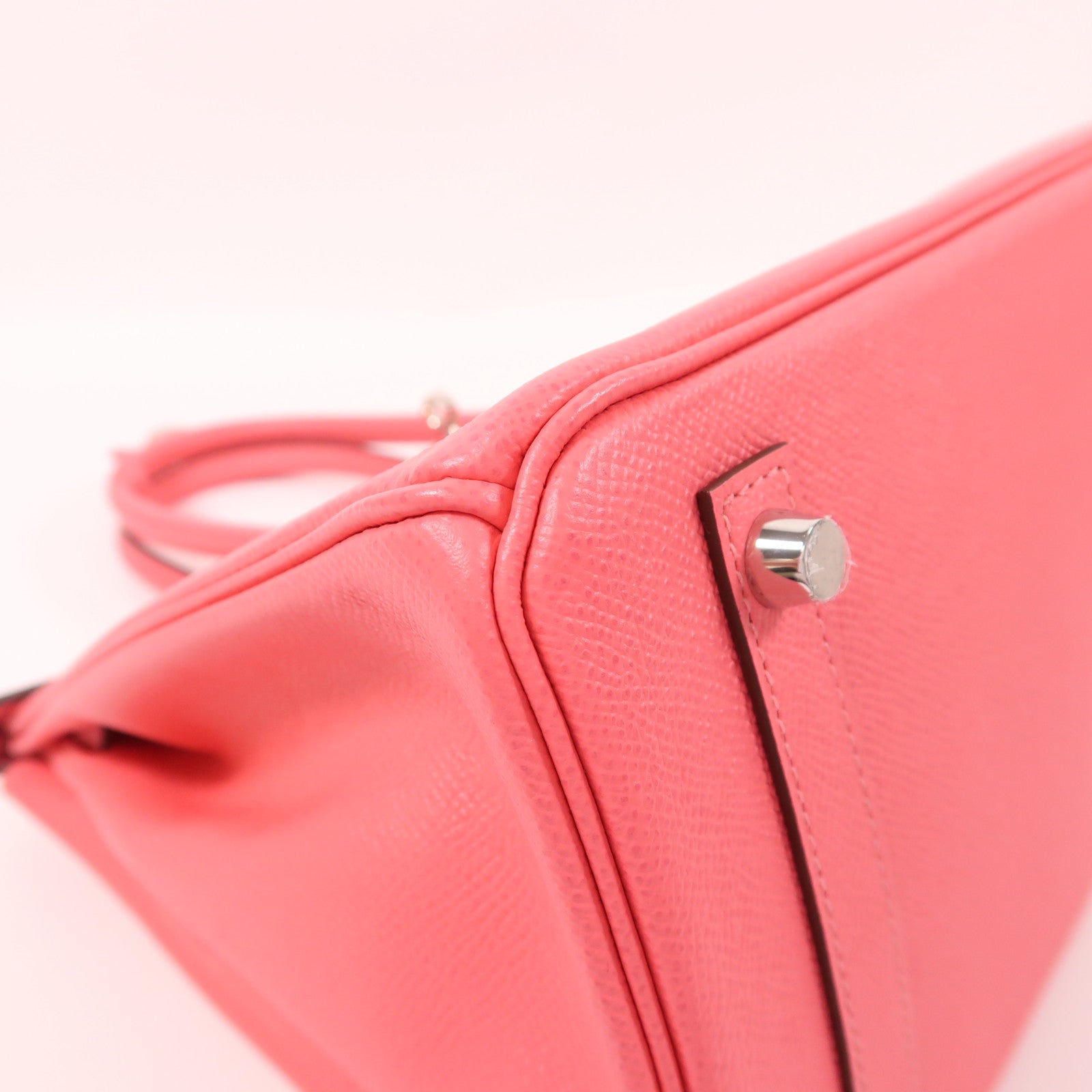 HERMES Epsom皮革Birkin 30銀扣手挽袋8W Rose Azalee