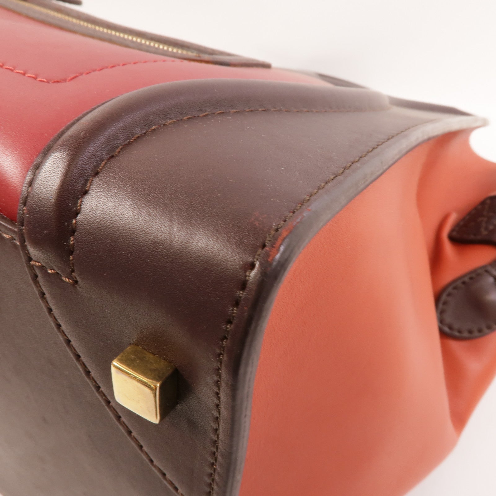 CELINE 牛皮皮革Mini Luggage手挽袋