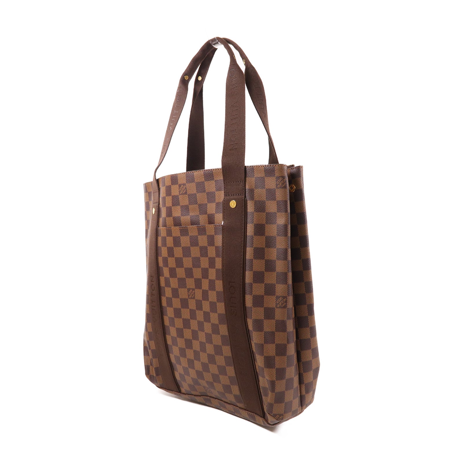 LOUIS VUITTON Damier Beaubourg金扣肩背袋棕色