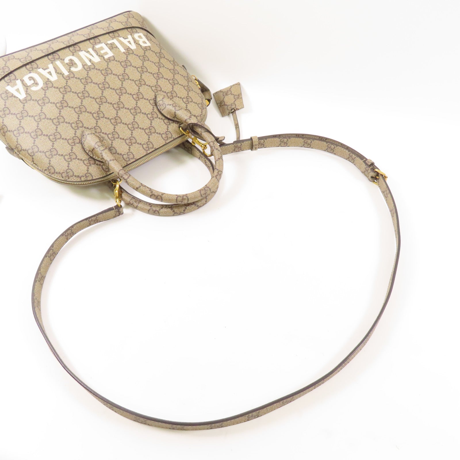 GUCCI 【激減優惠】塗層帆布Gucci x Balenciaga Shoulder Bag肩背袋