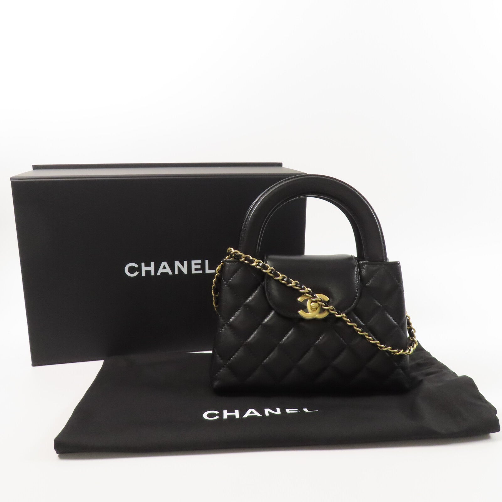 CHANEL 羊皮皮革25C Kelly Bag鏈帶手挽肩背兩用袋