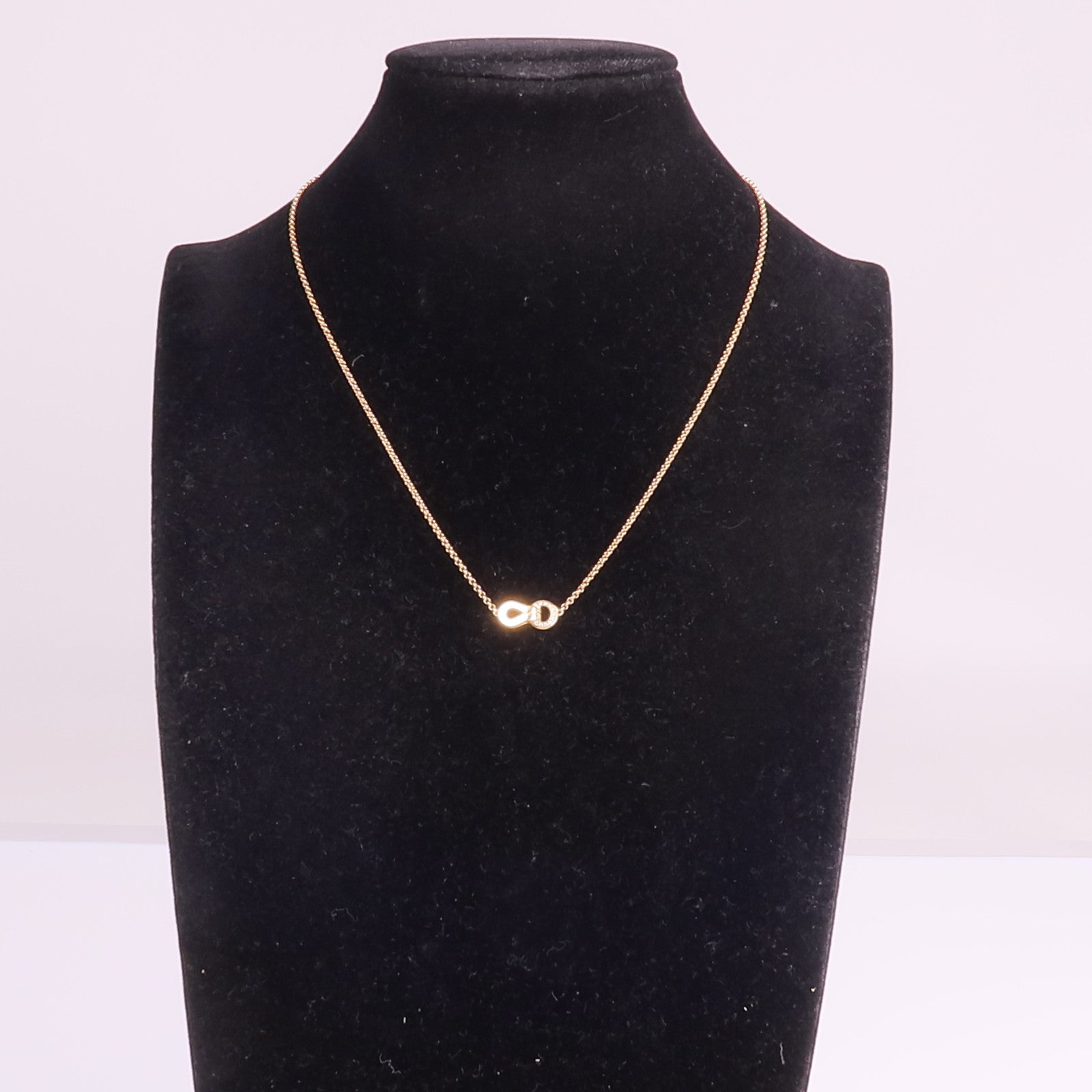 CARTIER 18K玫瑰金Agrafe Diamond Necklace鑽石項鍊
