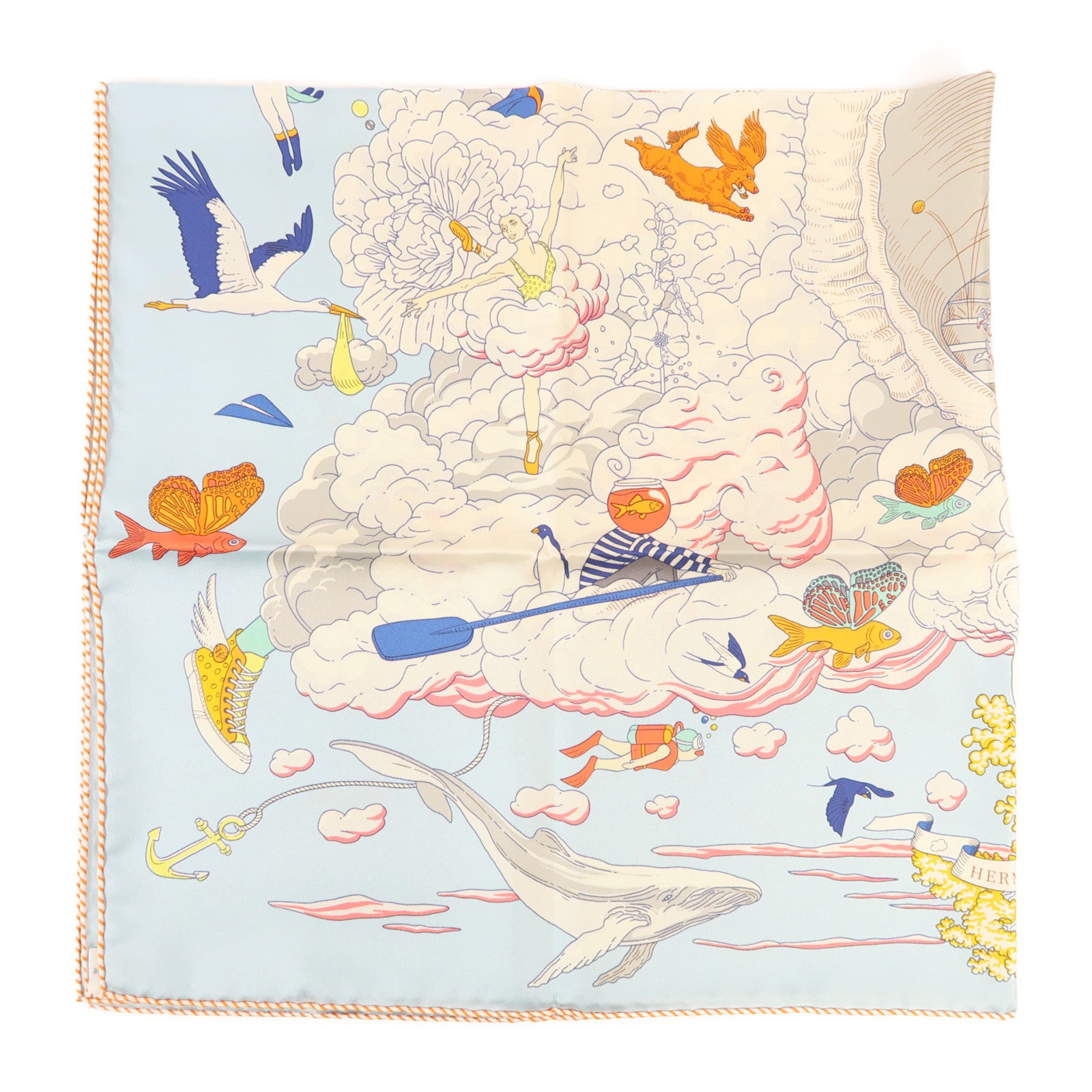 HERMES 絲質Scarf 90x90絲巾