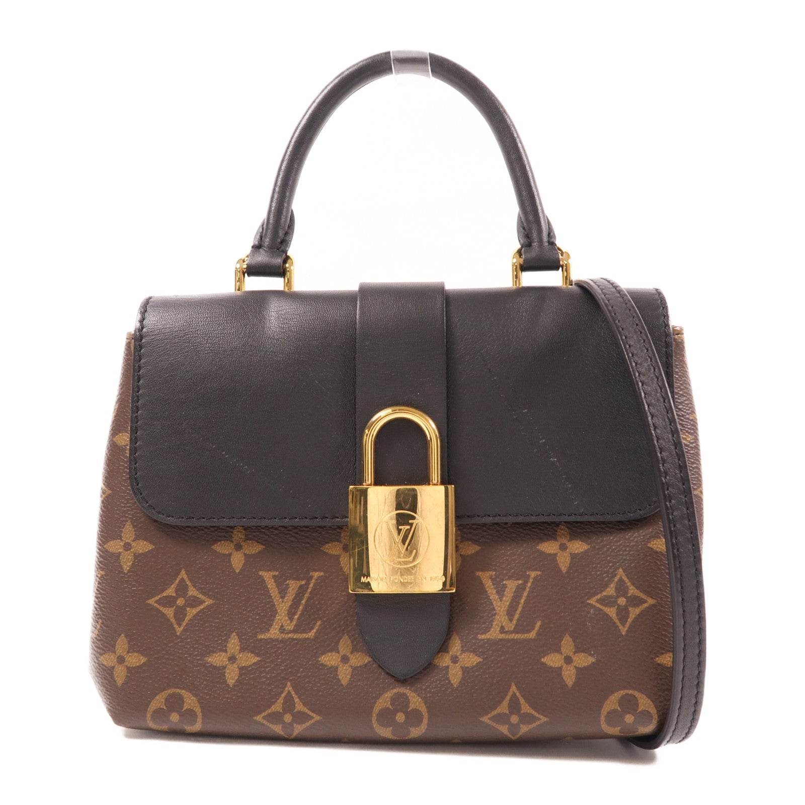 LOUIS VUITTON Monogram Locky BB金扣手挽肩背兩用袋