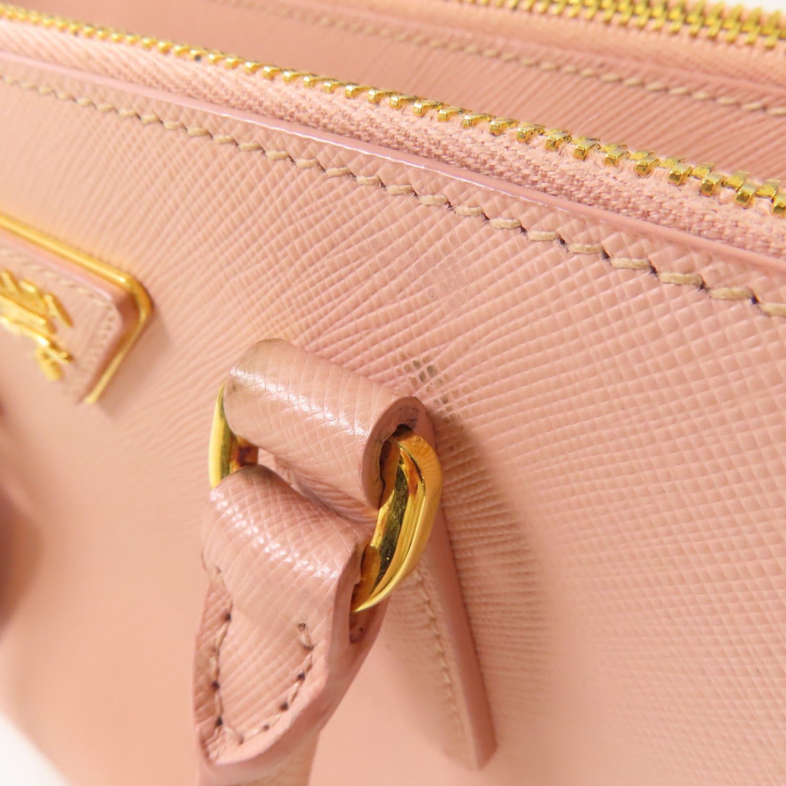 PRADA 牛皮皮革2 way Shoulder金扣手挽肩背兩用袋