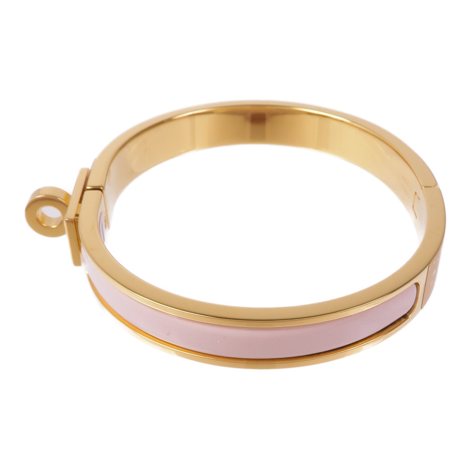 HERMES 金屬Mini Clic Kelly Bracelet手鐲Rose Candeur