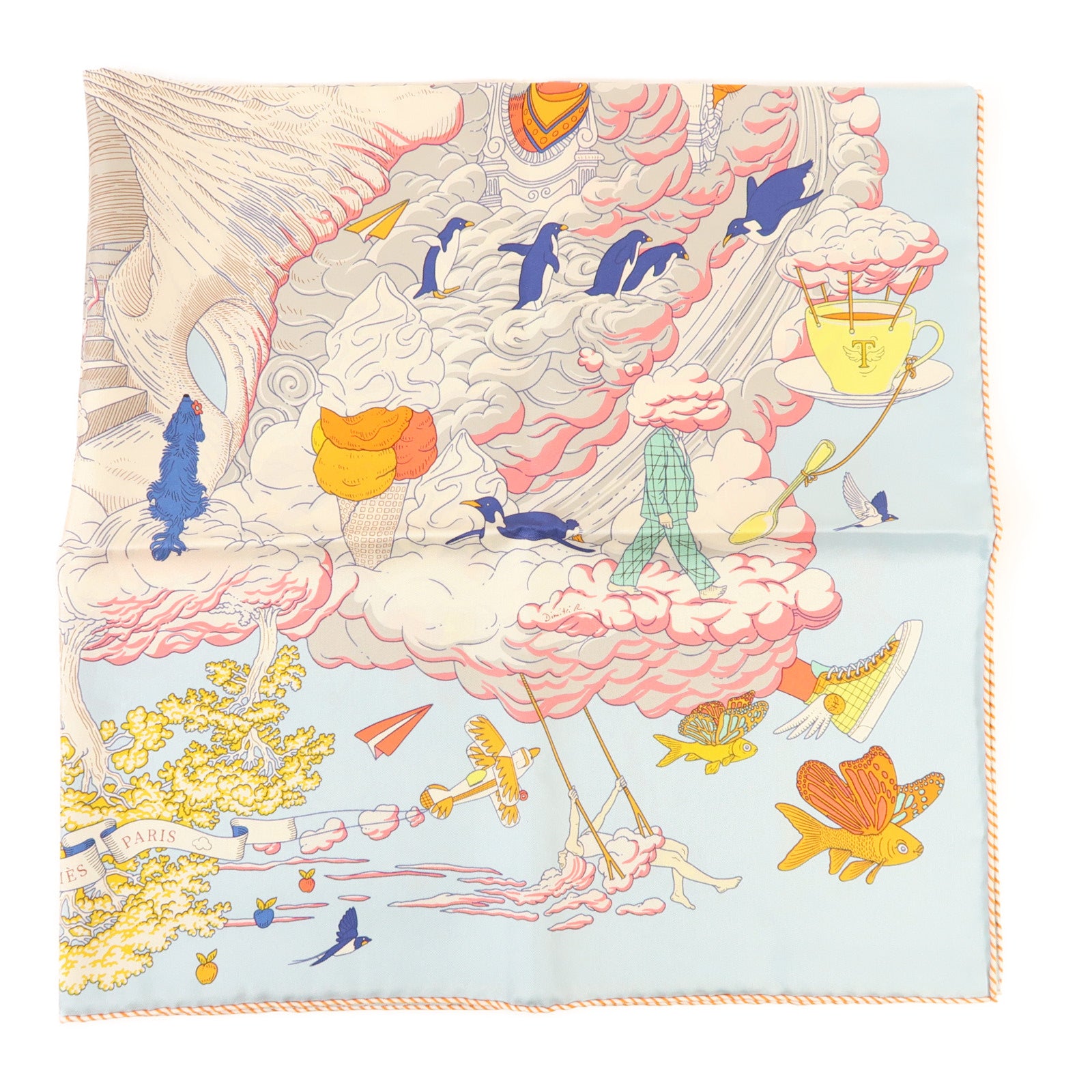 HERMES 絲質Scarf 90x90絲巾