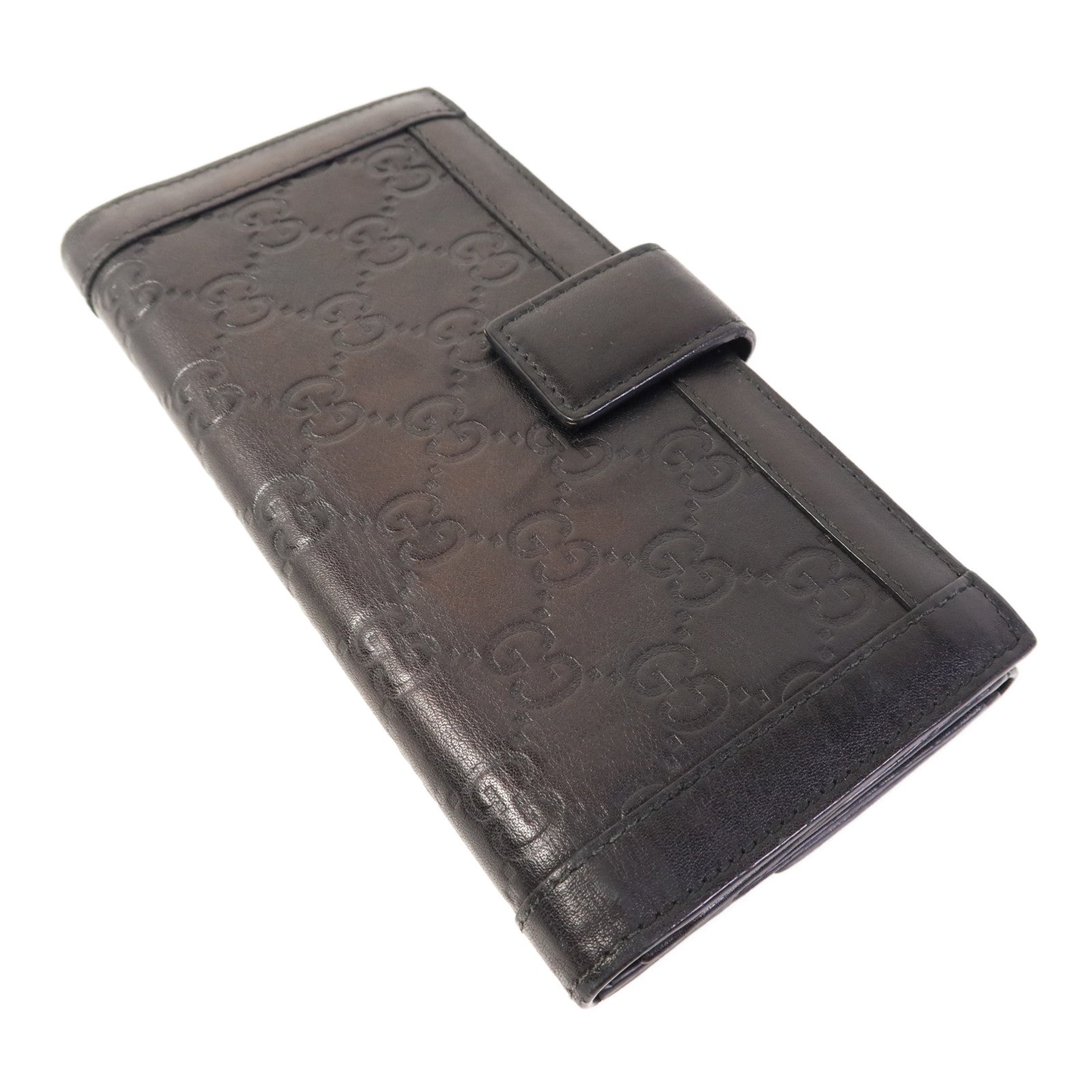 GUCCI 牛皮皮革Long Bifold Wallet銀扣長錢包