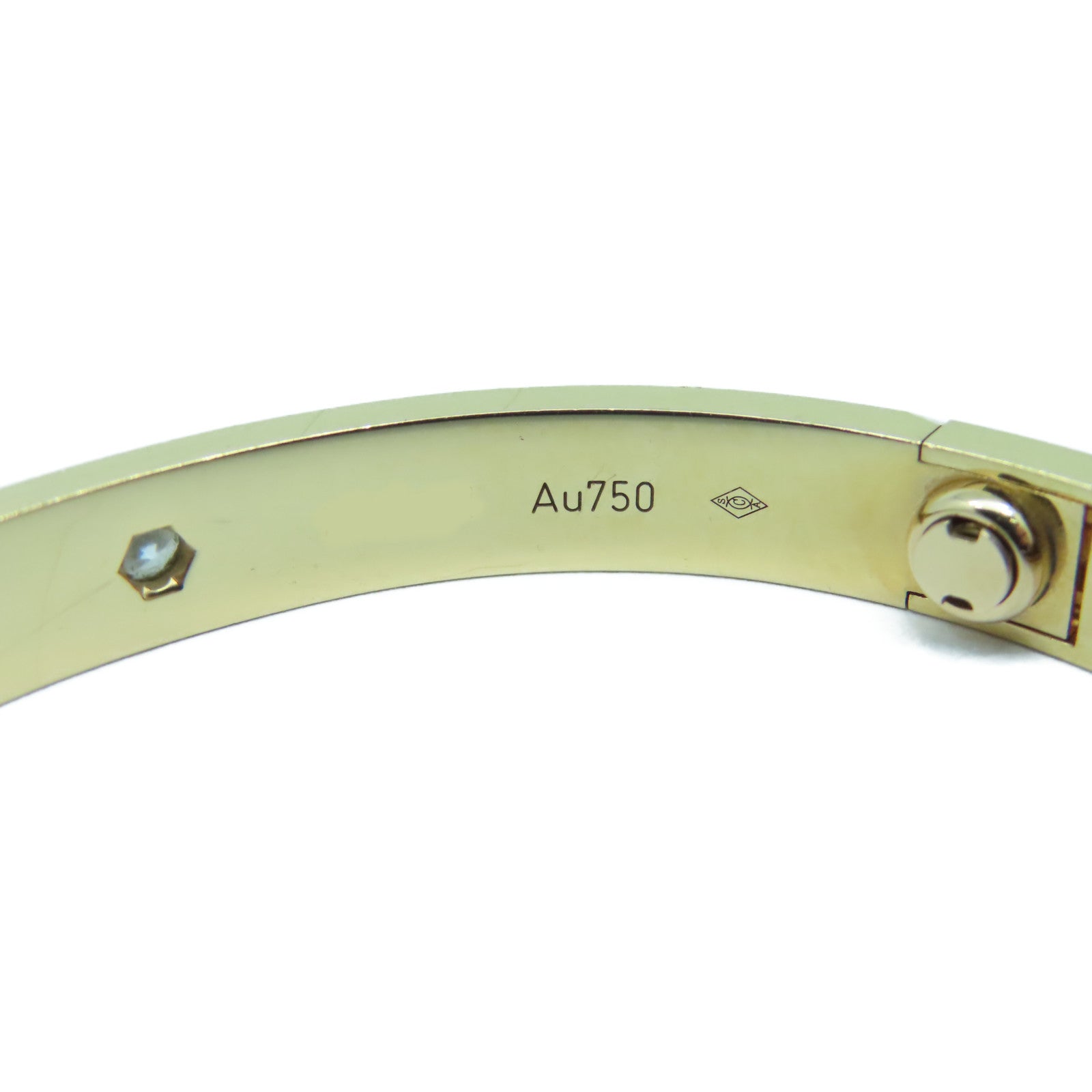 CARTIER 【激減優惠】18K玫瑰金Love Bracelet 4 Diamonds手鐲Cartier#17#16cm