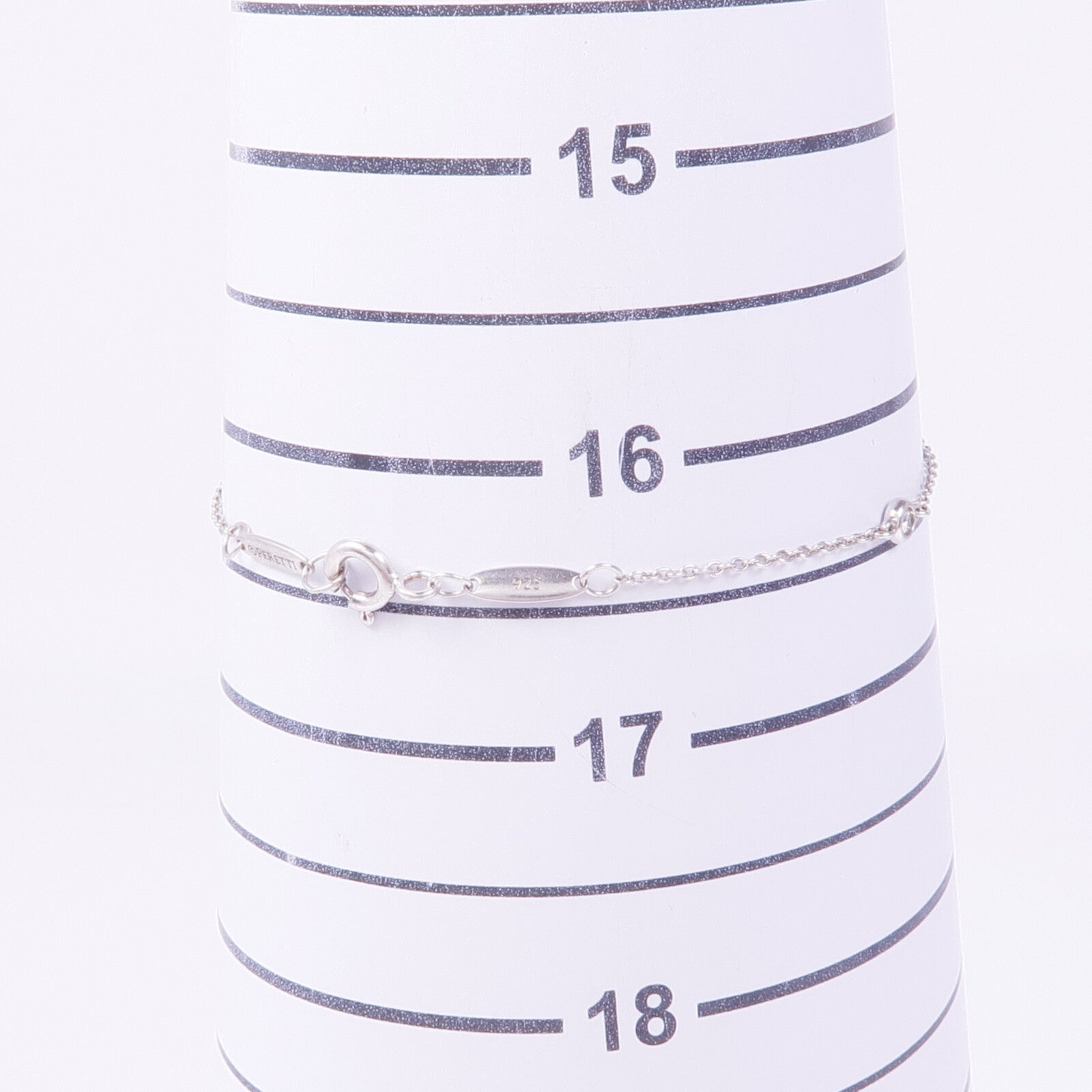 TIFFANY＆CO 925純銀By The Yard Bracelet鑽石手鏈