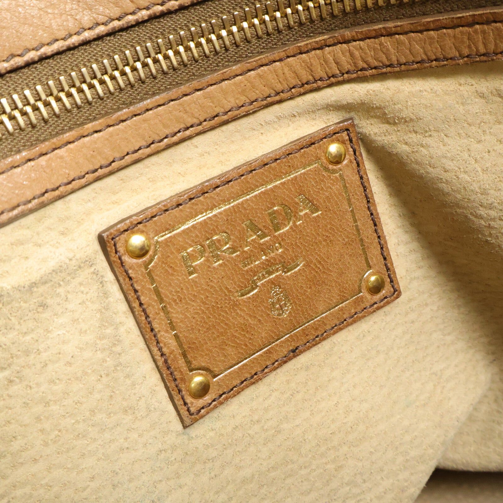 PRADA 鹿皮皮革Cervo Shine Bauletto手挽肩背兩用袋