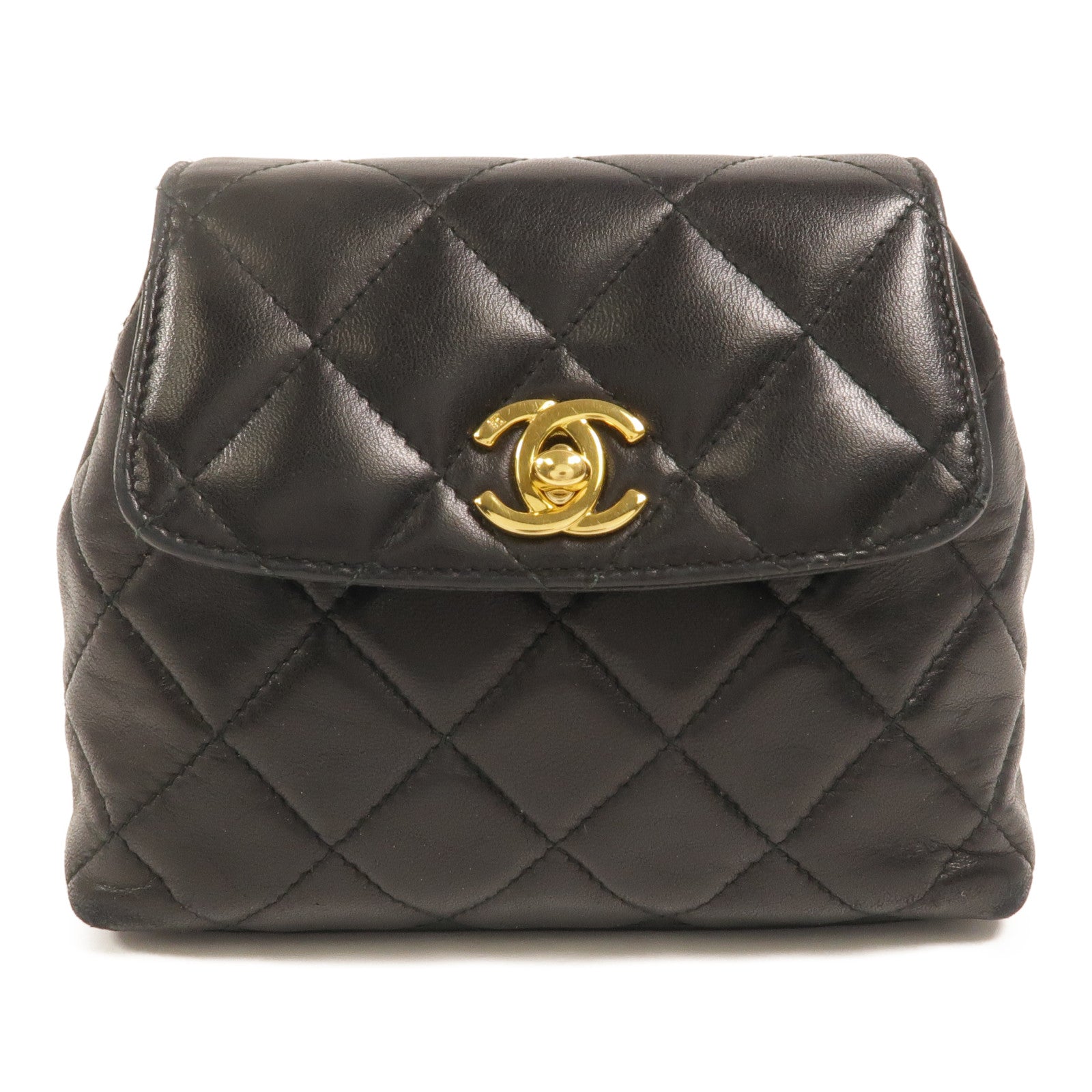 CHANEL 羊皮皮革Waist Bag鏈帶腰包
