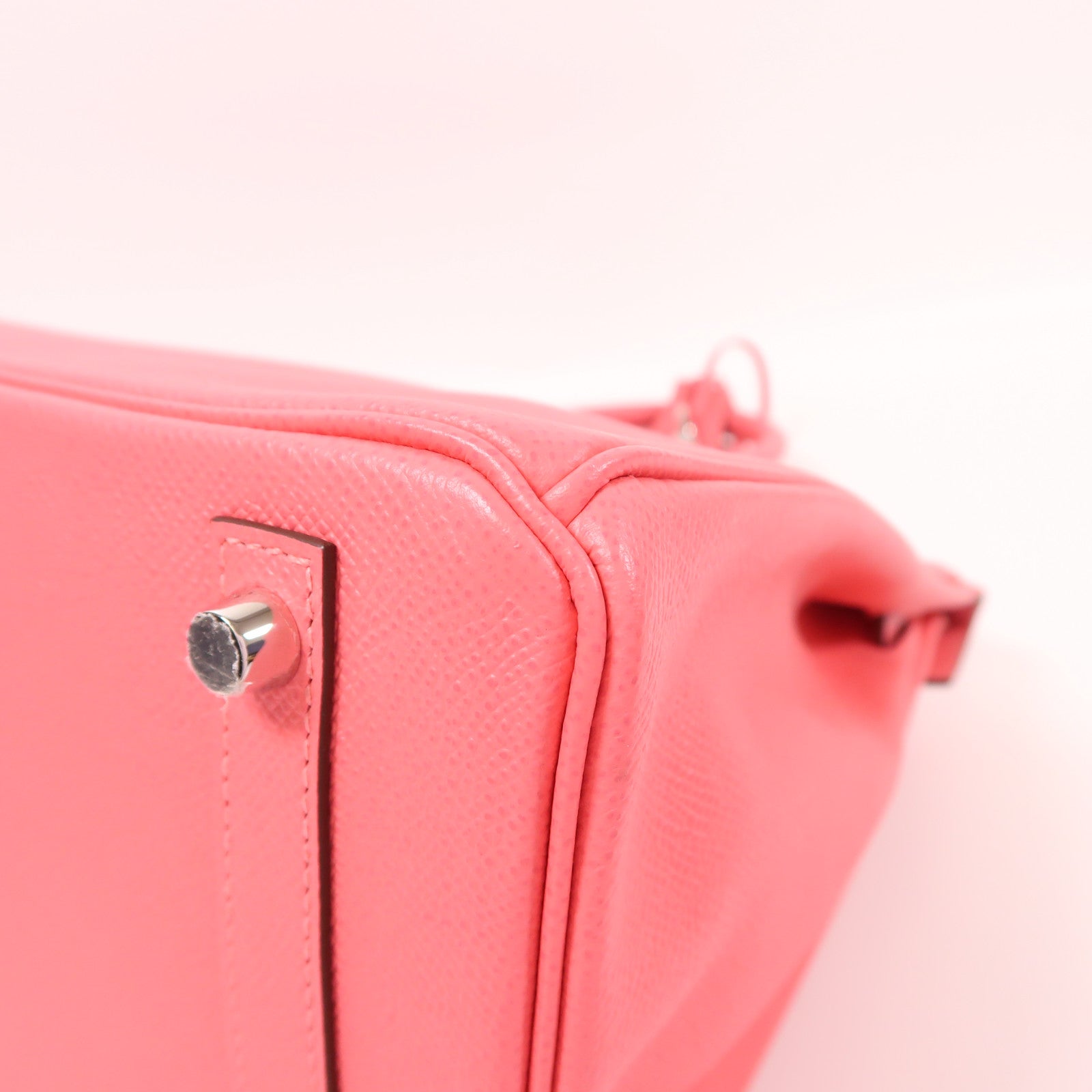 HERMES Epsom皮革Birkin 30銀扣手挽袋8W Rose Azalee