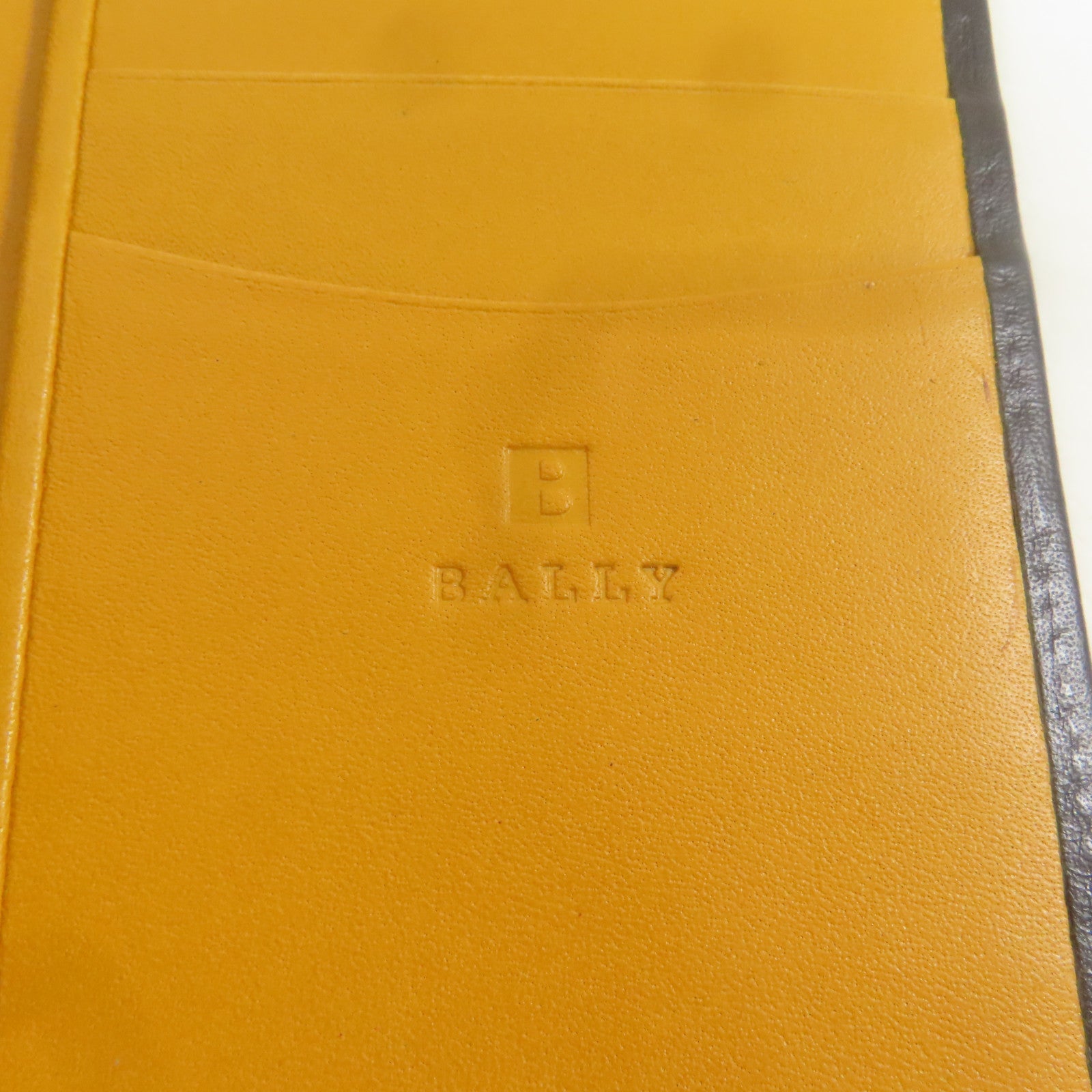 BALLY 羊皮皮革Long Wallet長錢包棕色/黃色