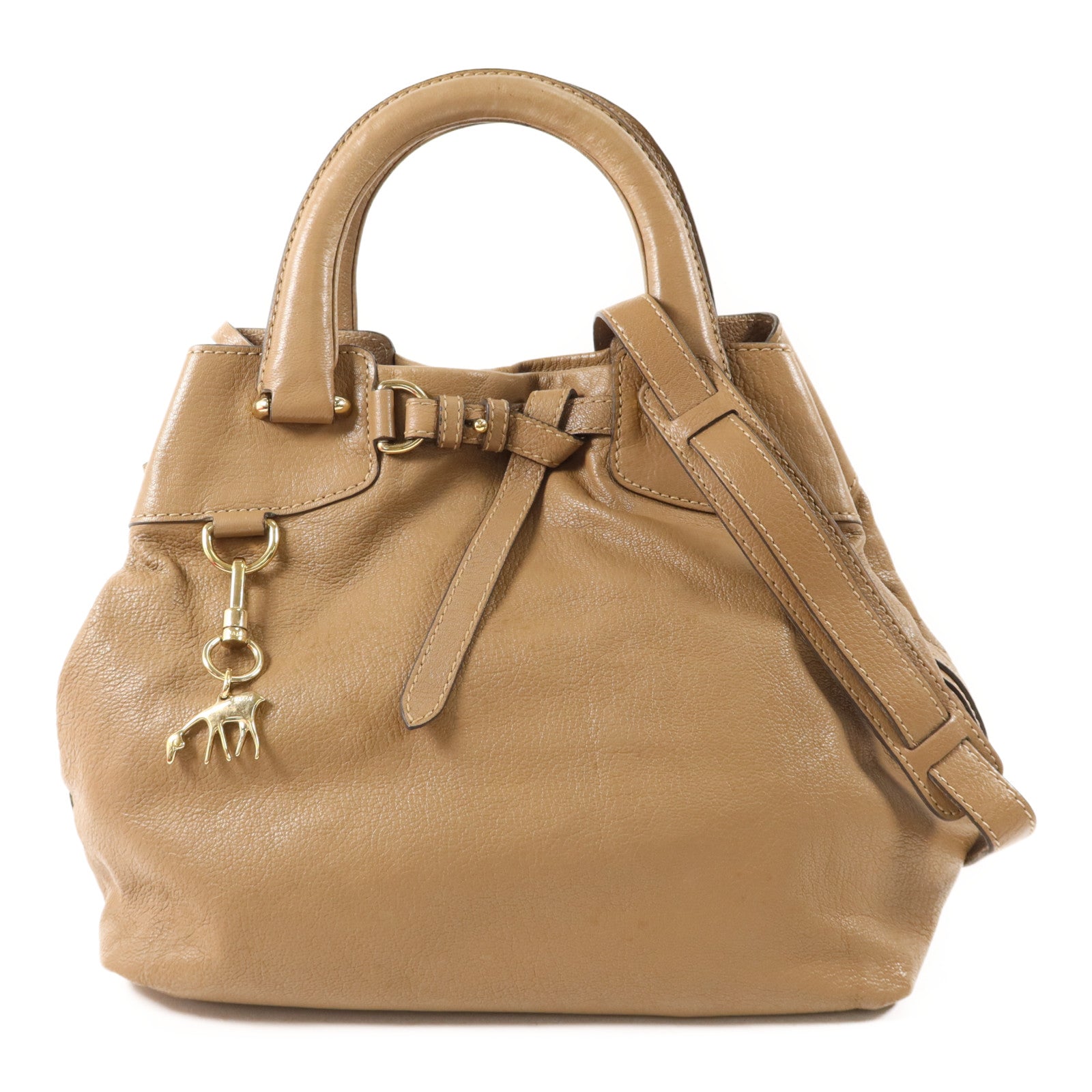 BALLY 牛皮皮革2 Way Shoulder Bag金扣手挽肩背兩用袋