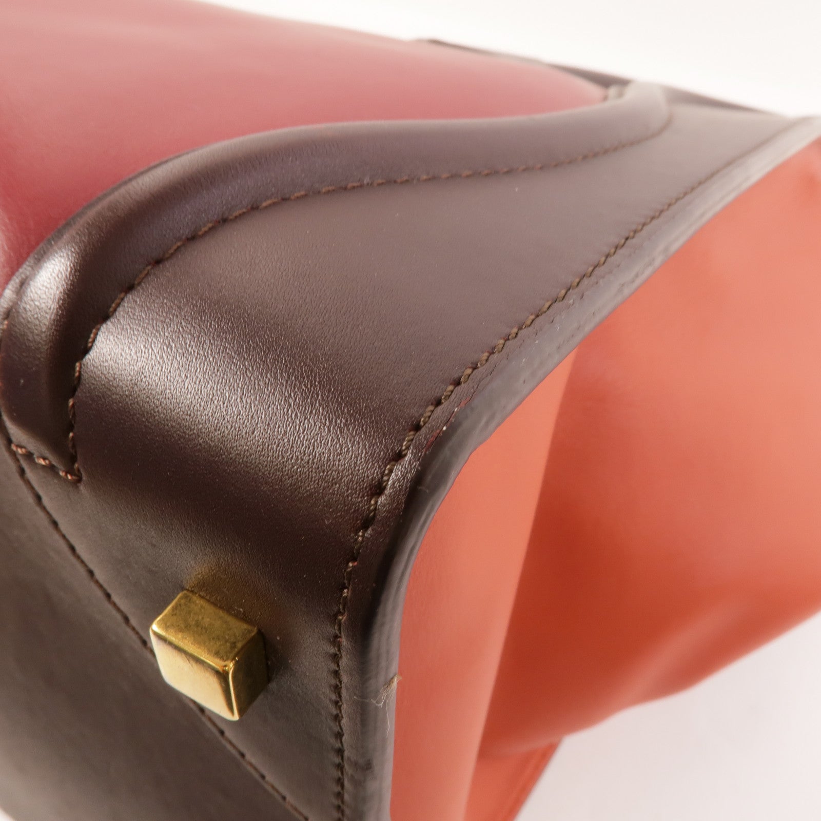 CELINE 牛皮皮革Mini Luggage手挽袋