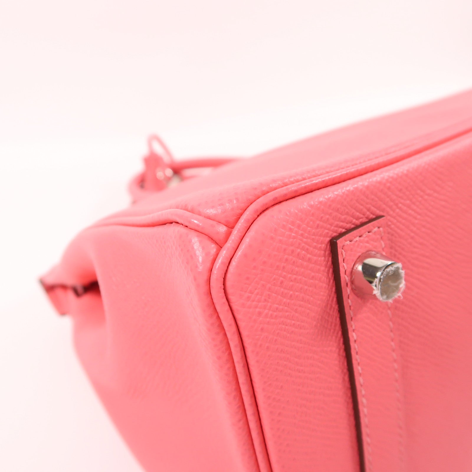 HERMES Epsom皮革Birkin 30銀扣手挽袋8W Rose Azalee