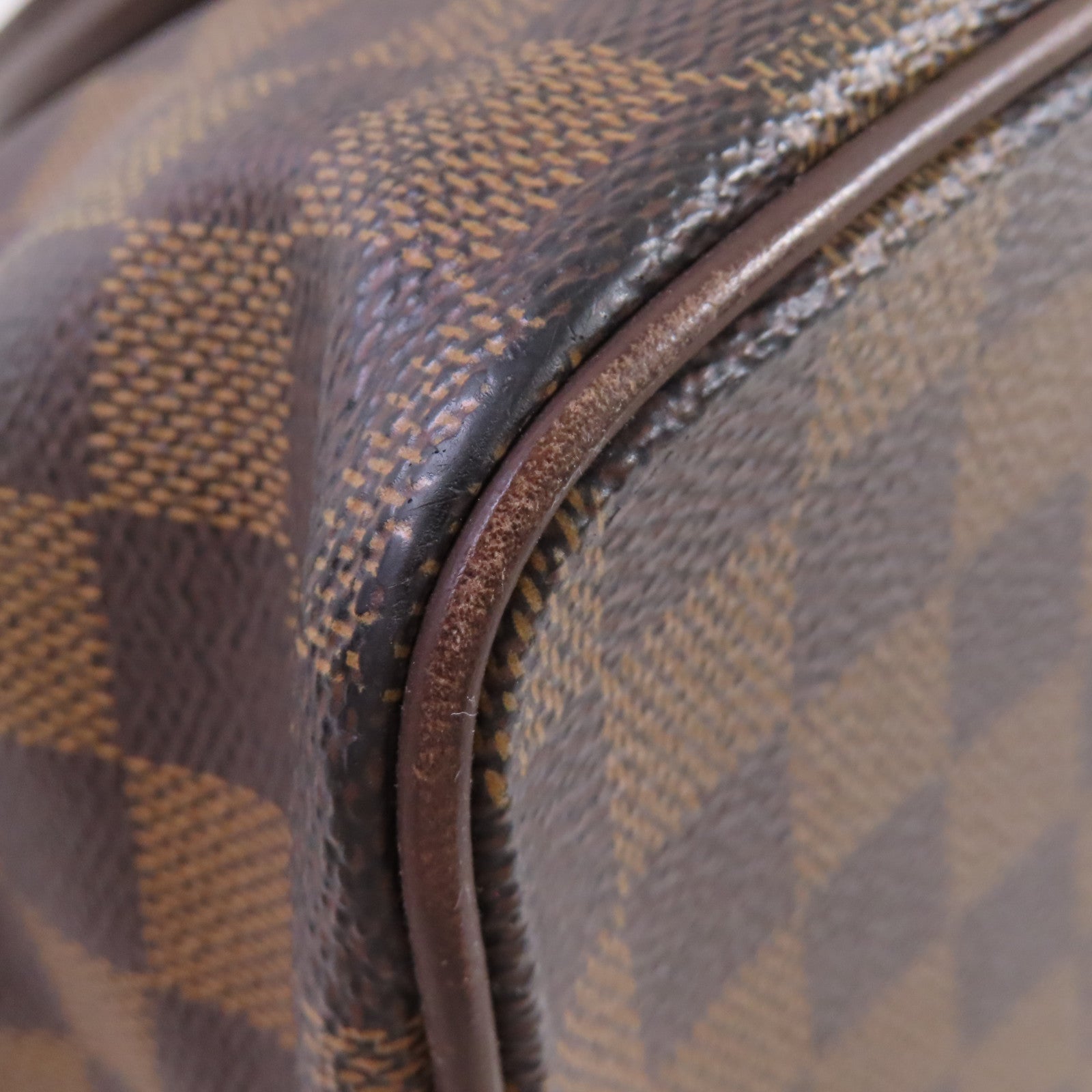 LOUIS VUITTON Damier Ebene Saleya MM Tote Bag金扣肩背袋啡色
