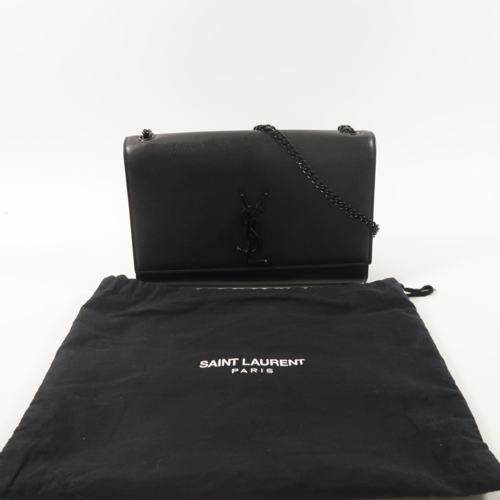 YVES SAINT LAURENT 牛皮皮革Kate Medium鏈帶肩背袋