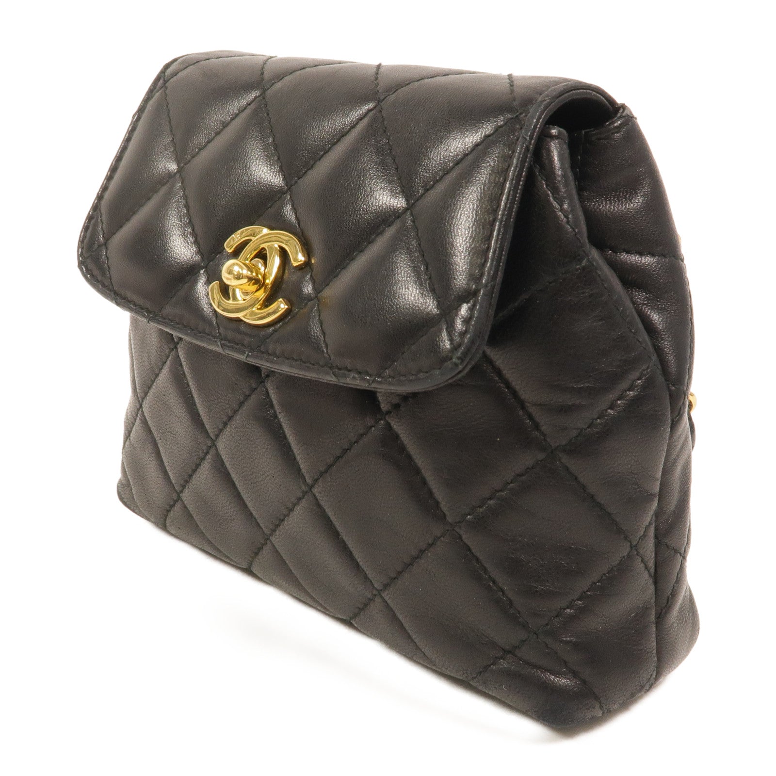 CHANEL 羊皮皮革Waist Bag鏈帶腰包