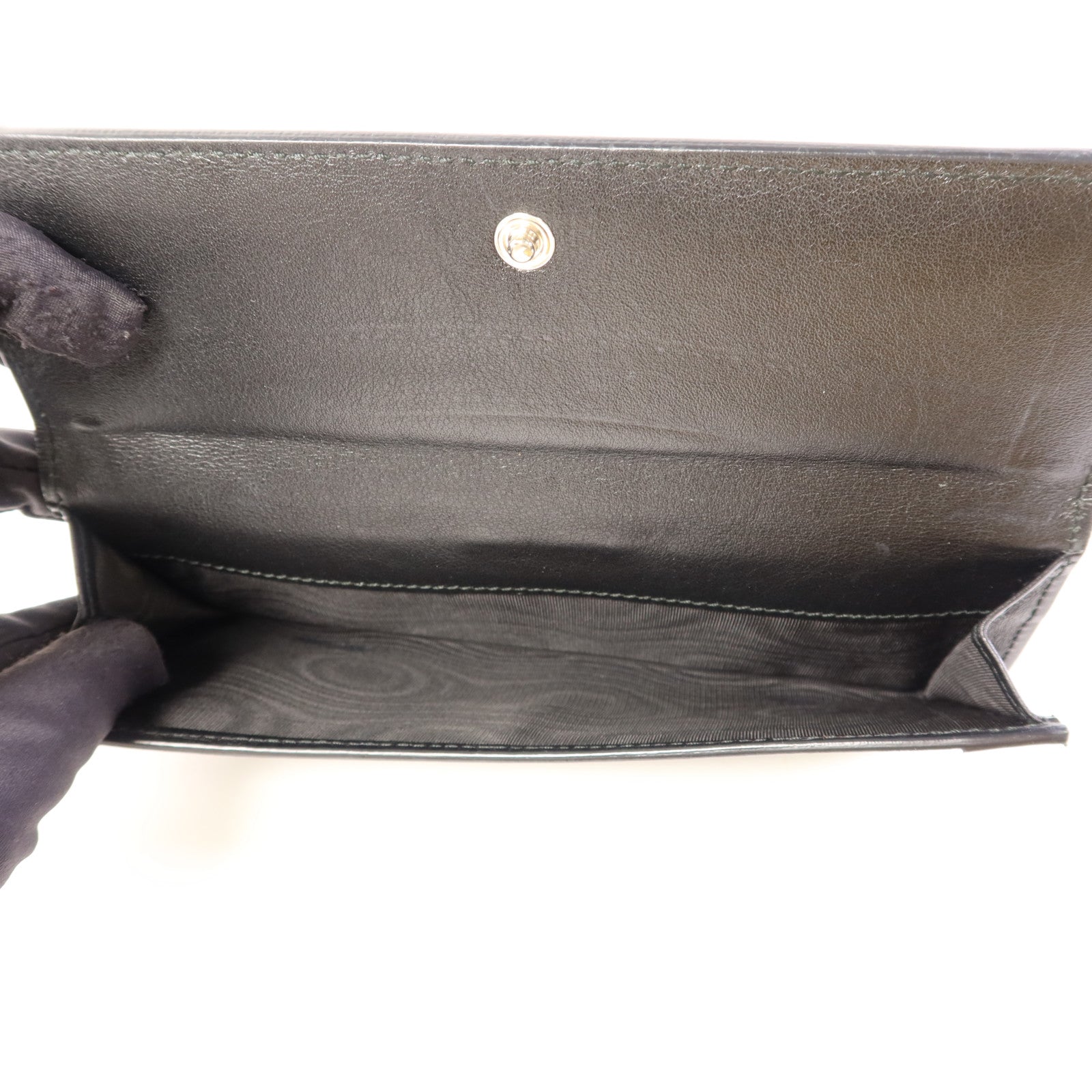 GUCCI 牛皮皮革Long Bifold Wallet銀扣長錢包