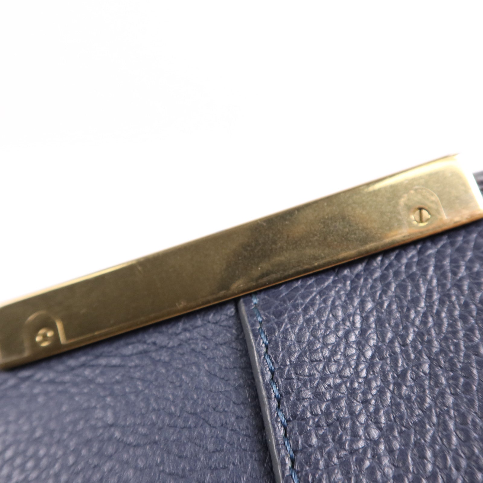 Chloe 牛皮皮革Clare金扣肩背袋