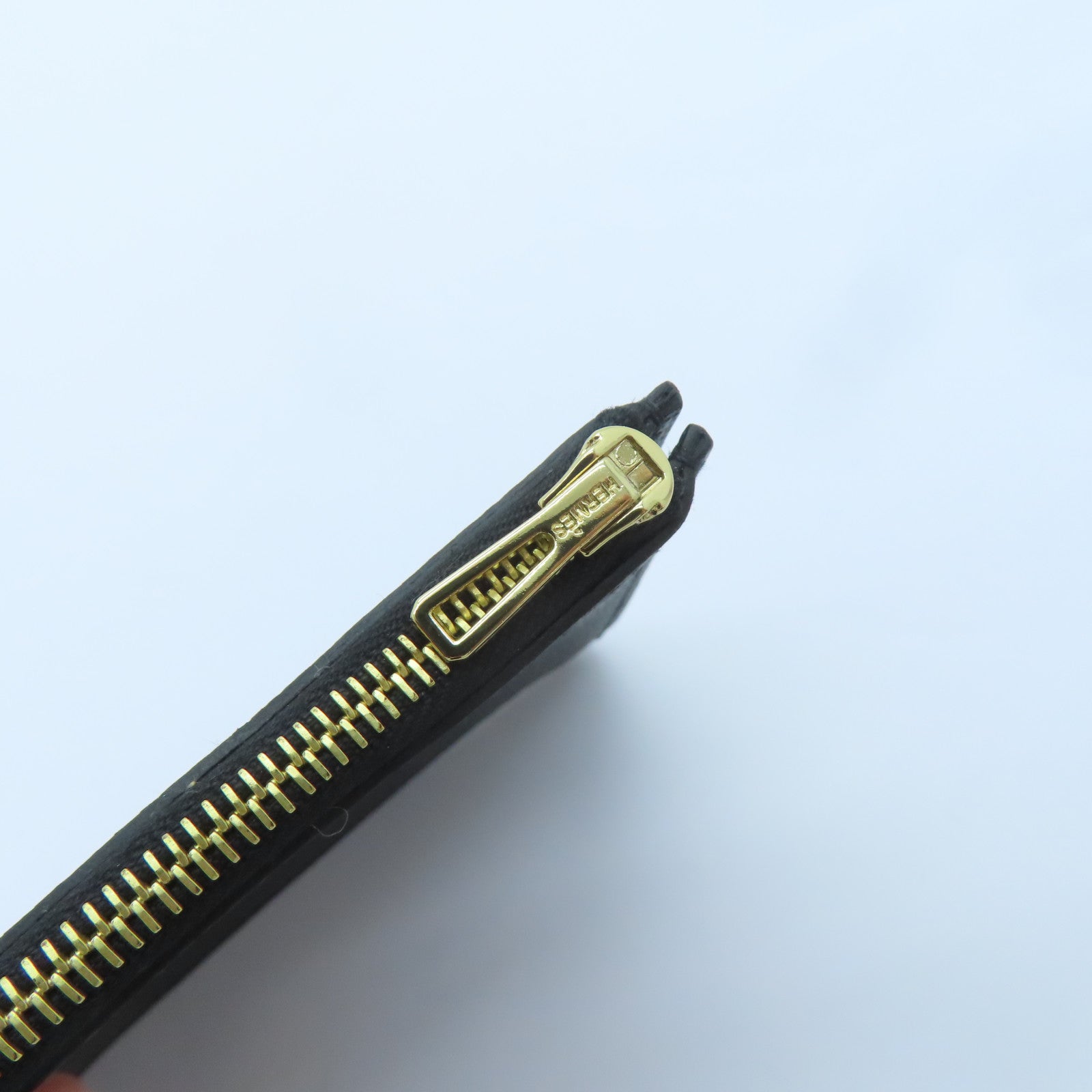 HERMES Epsom皮革Constance Slim金扣卡片套Noir黑色