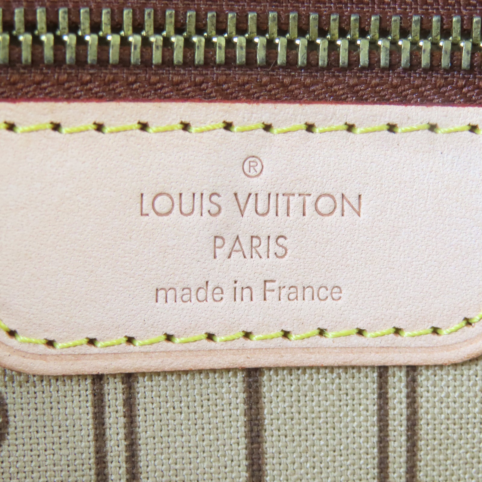 LOUIS VUITTON Monogram Neverfull MM金扣肩背袋啡色