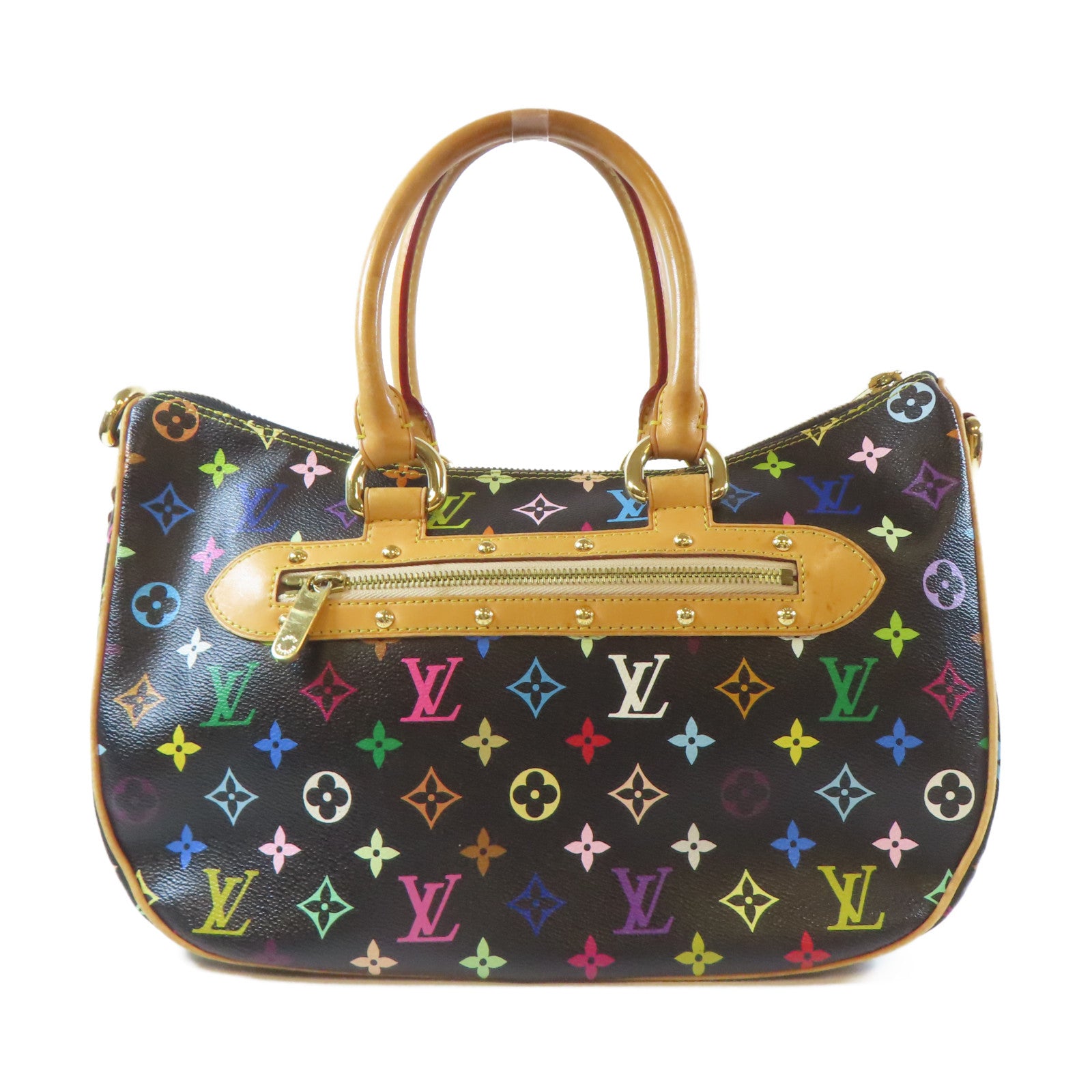 LOUIS VUITTON 【清倉大減價】Monogram Multicolore Rita金扣手挽袋黑色/彩色