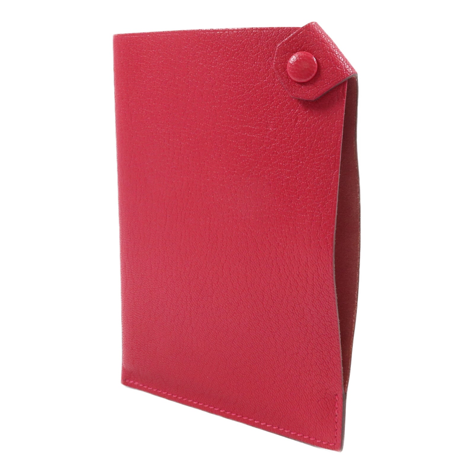 HERMES 【激減優惠】Chamkila皮革Tarmac Passport Holder護照套Rose Extreme