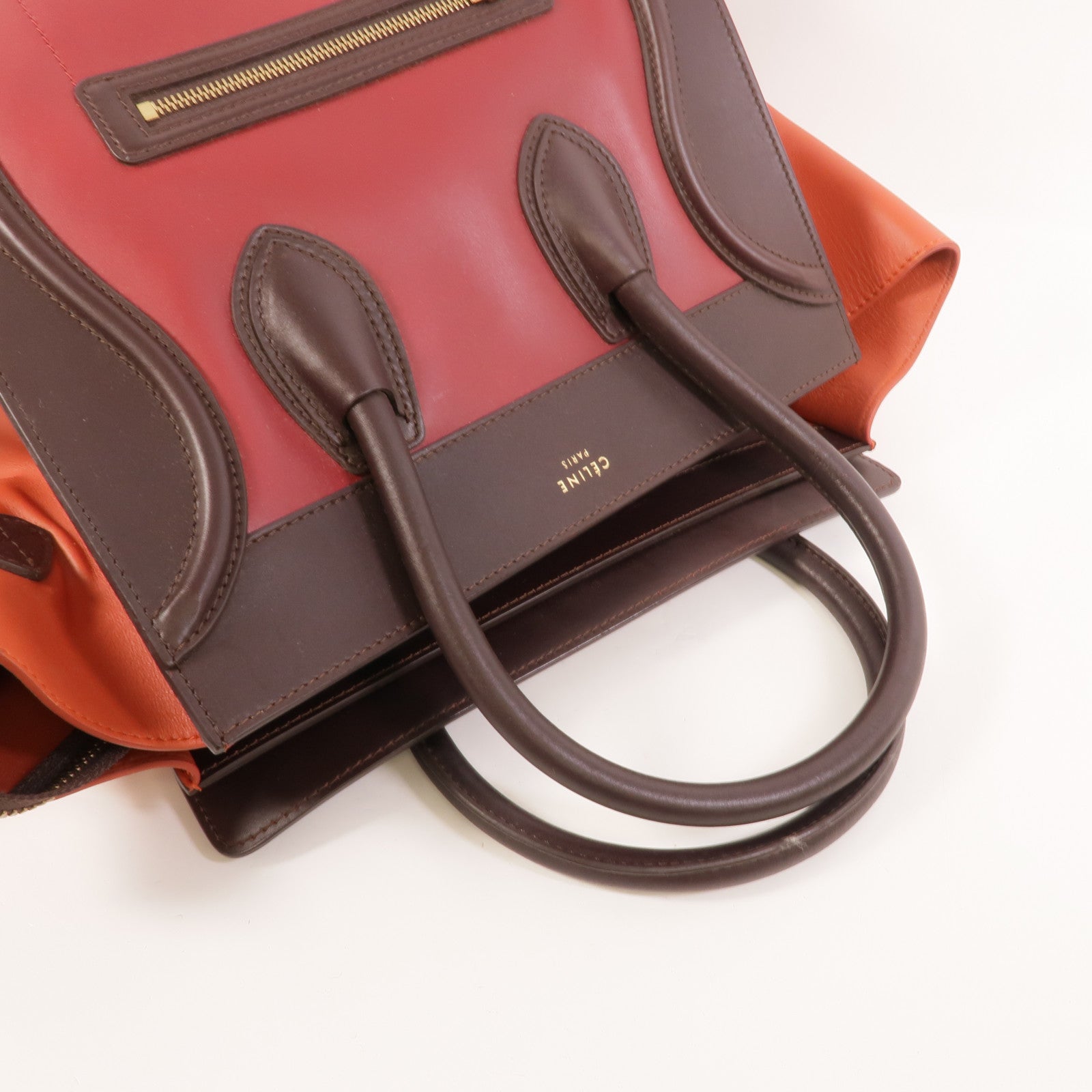CELINE 牛皮皮革Mini Luggage手挽袋