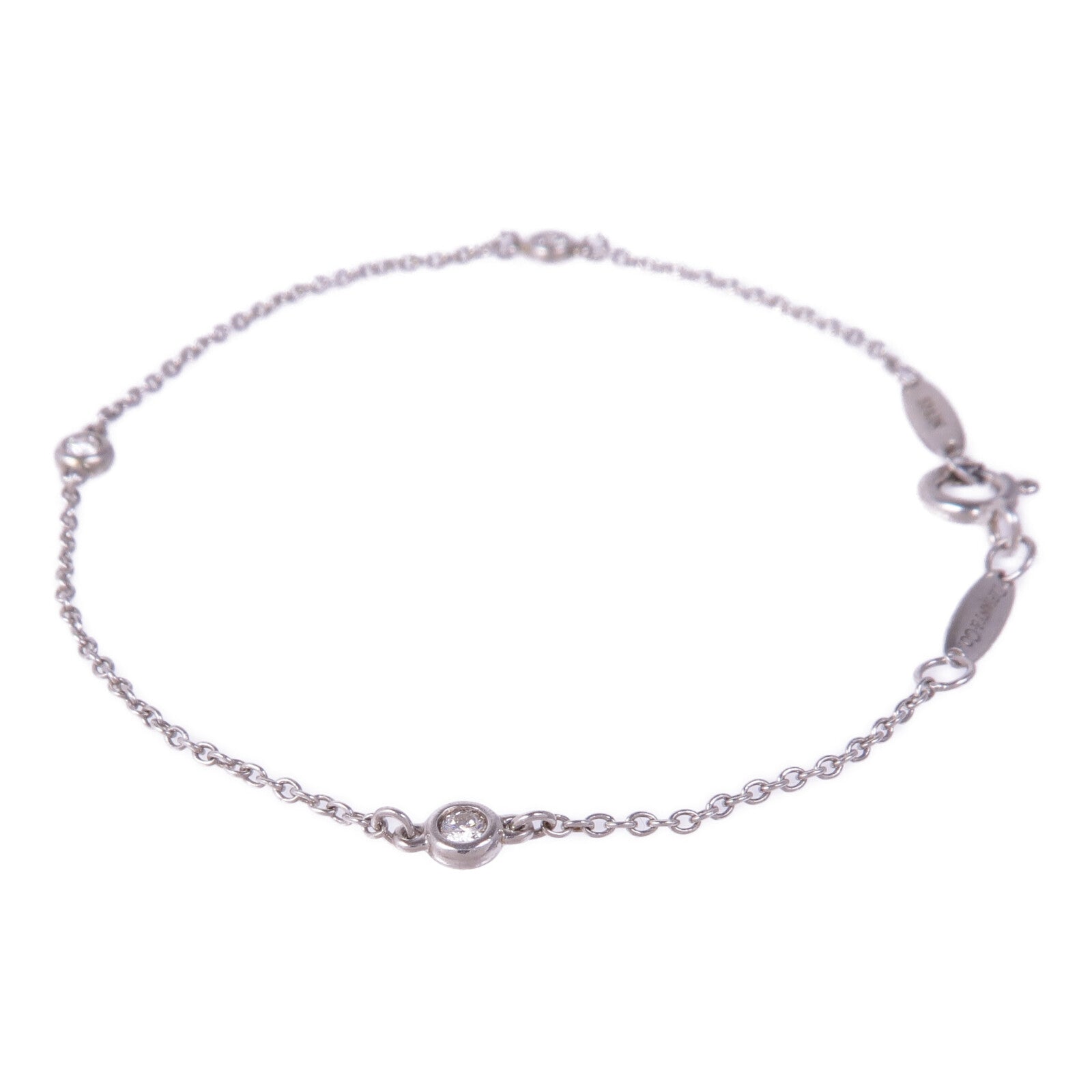 TIFFANY＆CO 925純銀By The Yard Bracelet鑽石手鏈