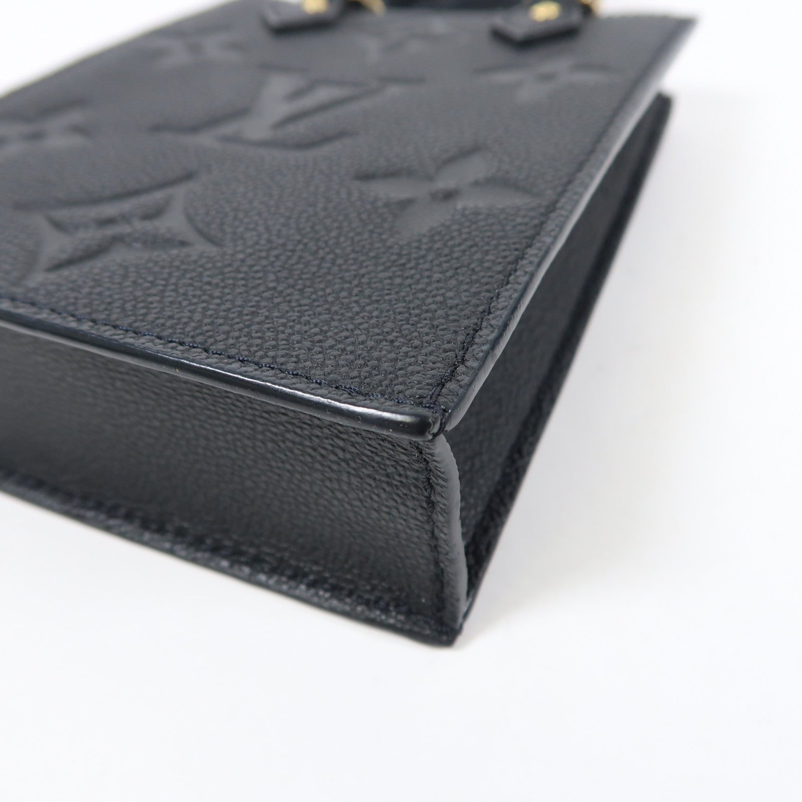 LOUIS VUITTON Monogram Empreinte Petit Sac Plat金扣手挽肩背兩用袋