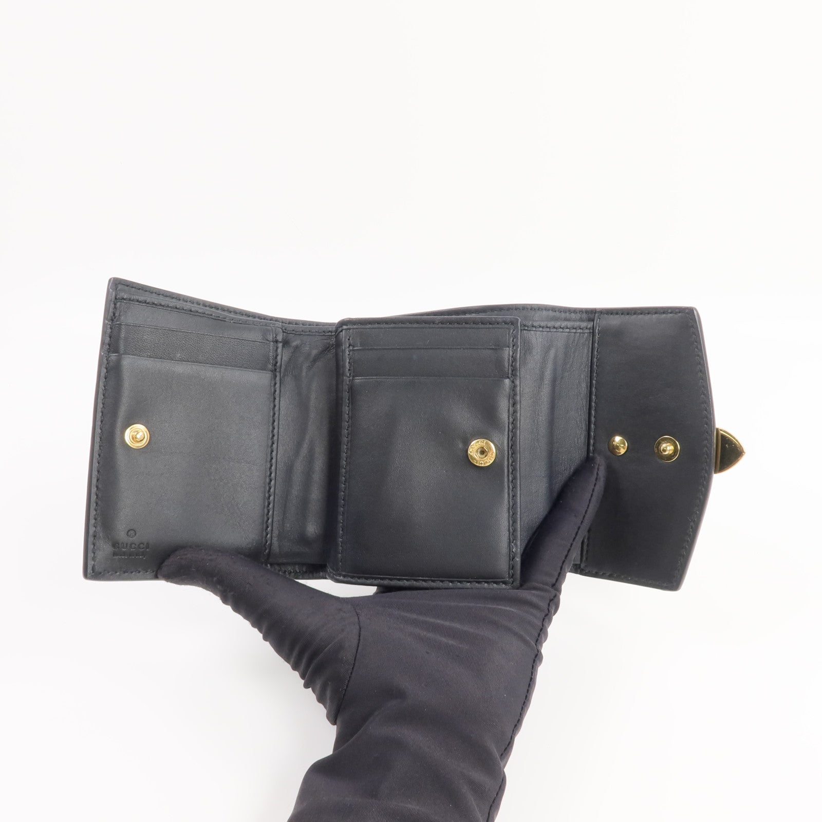 GUCCI 牛皮皮革Trifold Walllet錢包