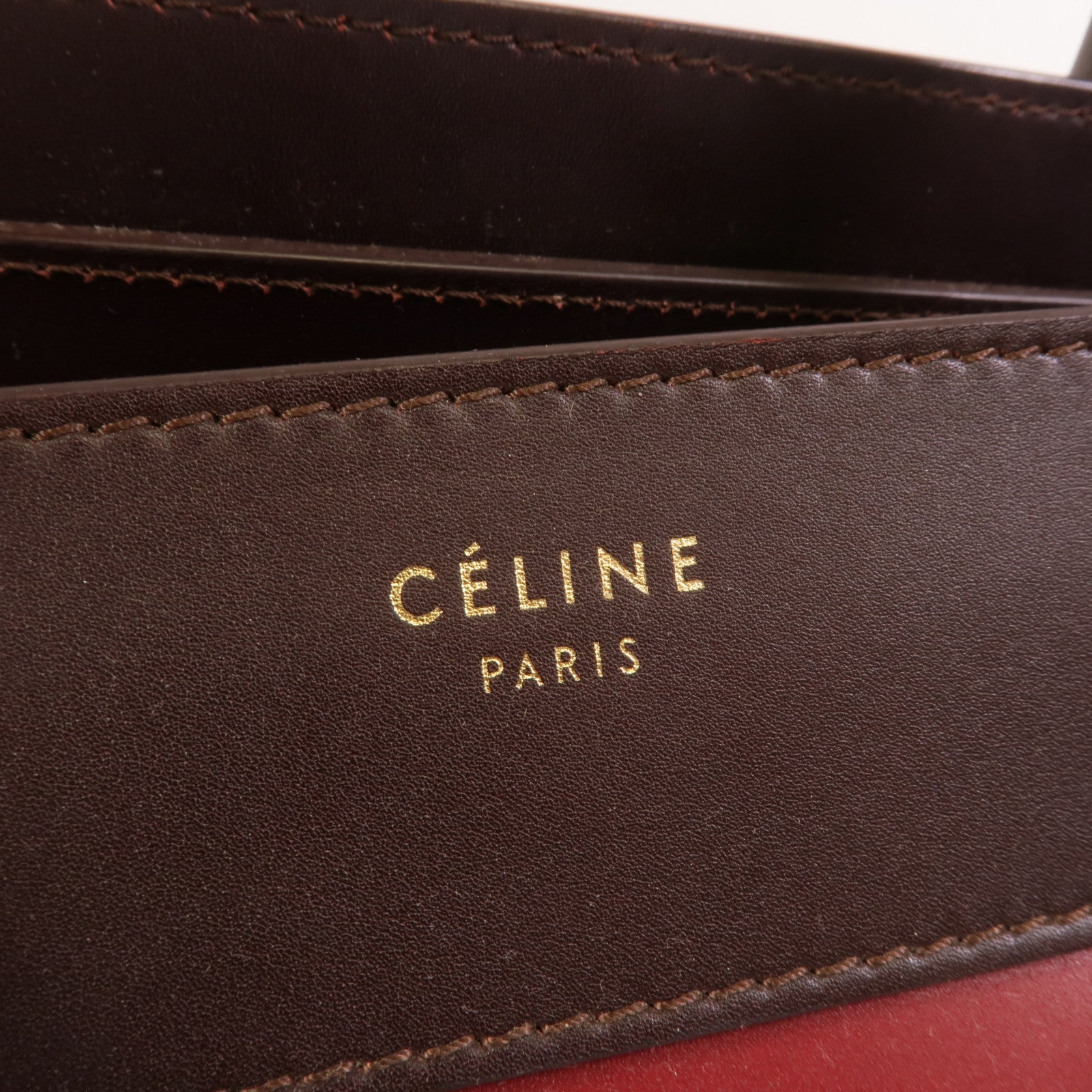 CELINE 牛皮皮革Mini Luggage手挽袋