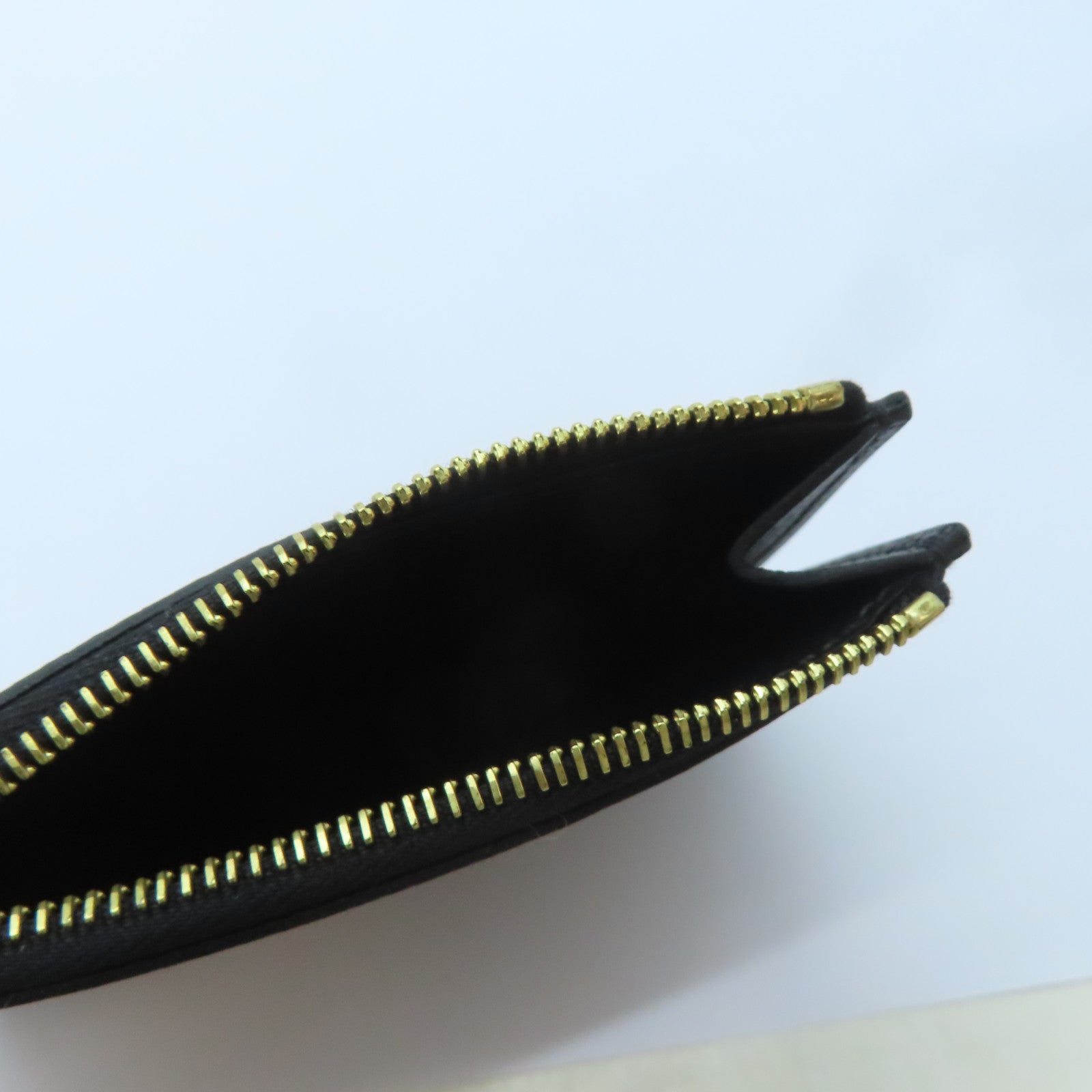 HERMES Epsom皮革Constance Slim金扣卡片套Noir黑色