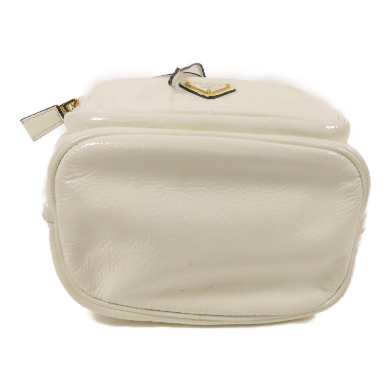 PRADA 漆皮皮革Duet NaplakBag金扣手挽肩背袋兩用袋